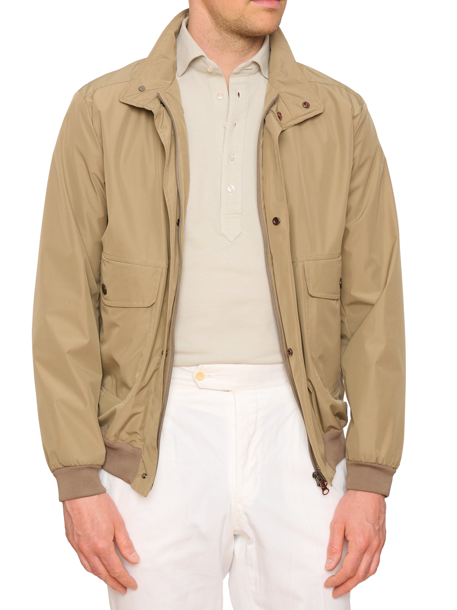 KITON KIRED "Boma" Beige Jacket Blouson EU 50 NEW US M Climatek
