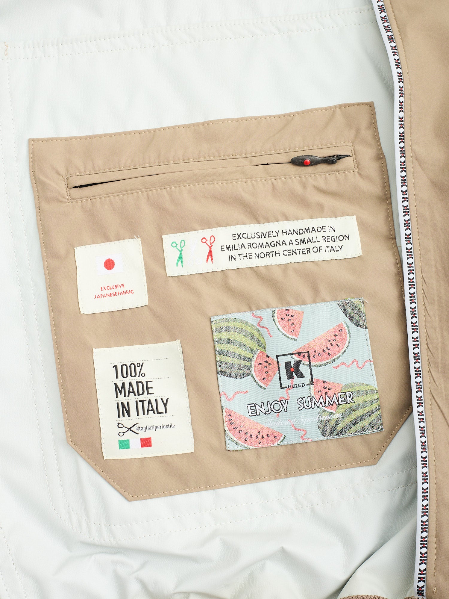 KITON KIRED "Boma" Beige Jacket Blouson EU 50 NEW US M Climatek