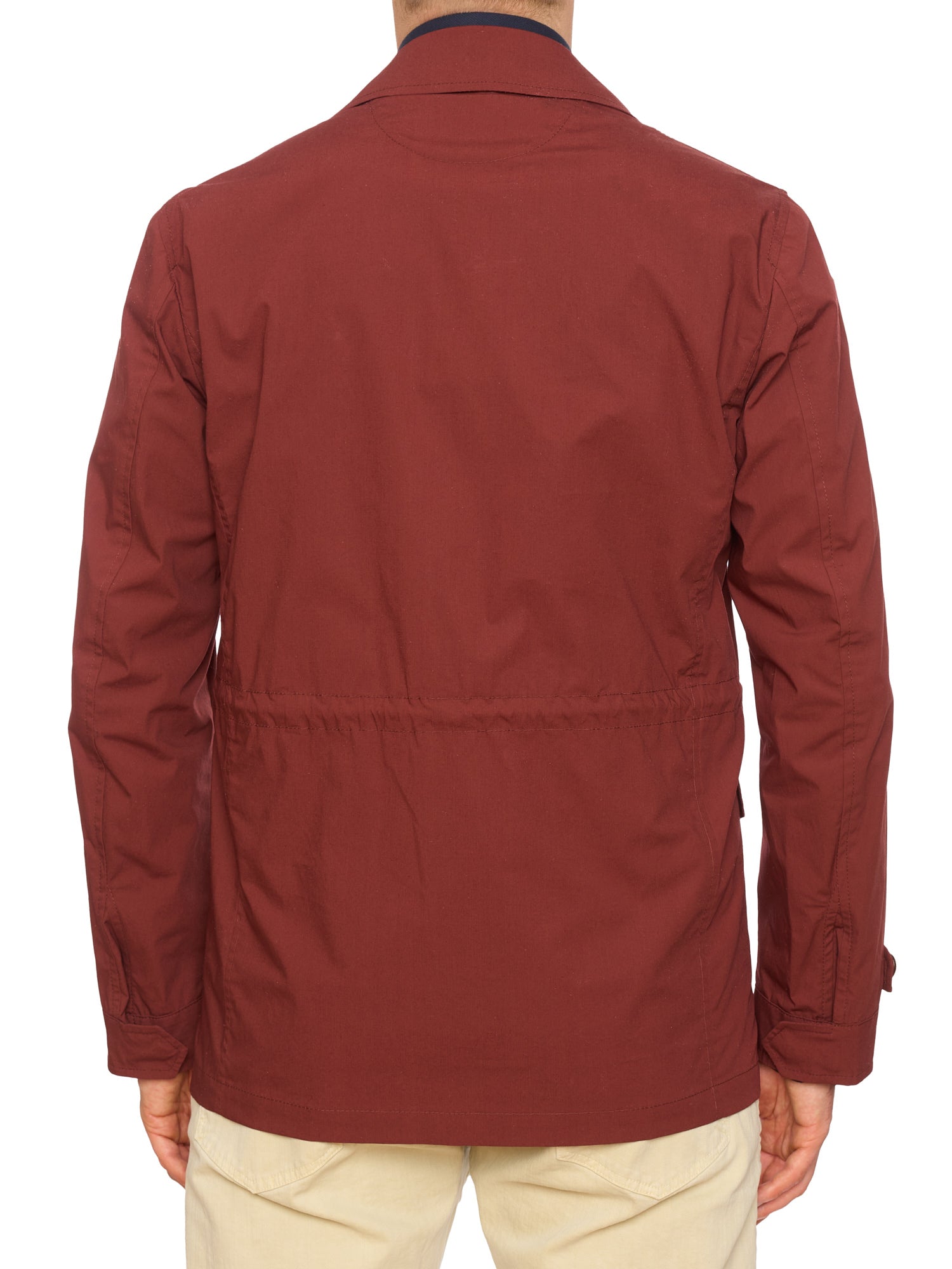 KITON KIRED "Bugna" Burgundy Carlo Barbera Cotton Stretch Field Jacket EU 50 NEW US M