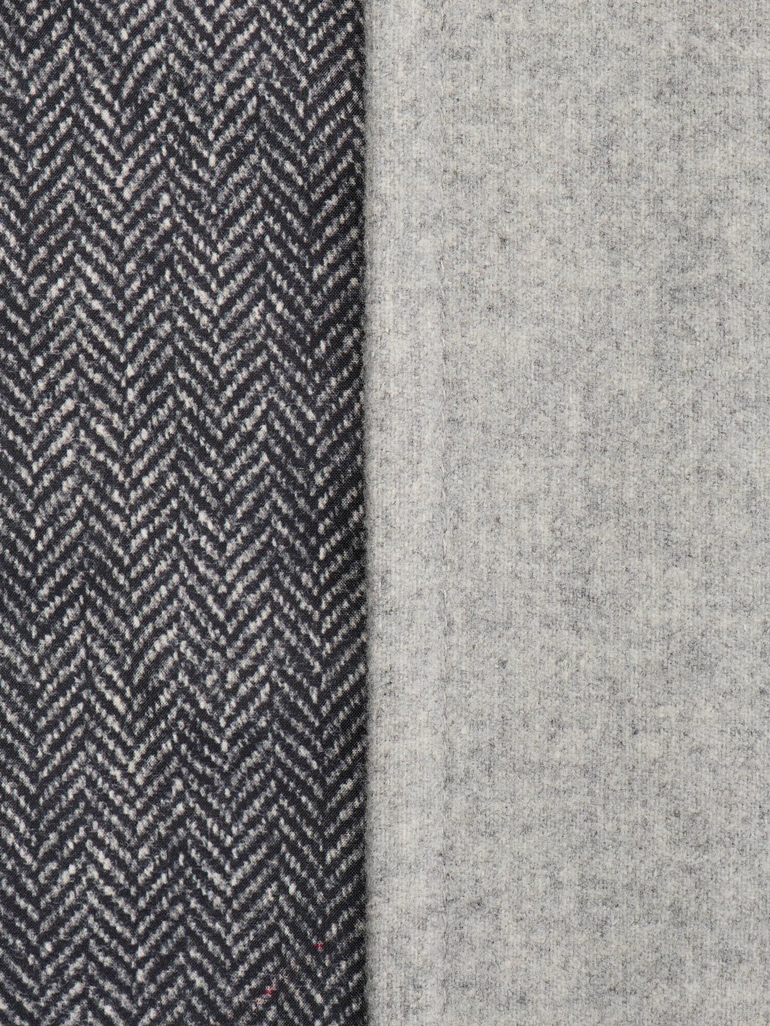 KITON KIRED "Ferru" Gray-Herringbone Reversible Double Face Coat 2026