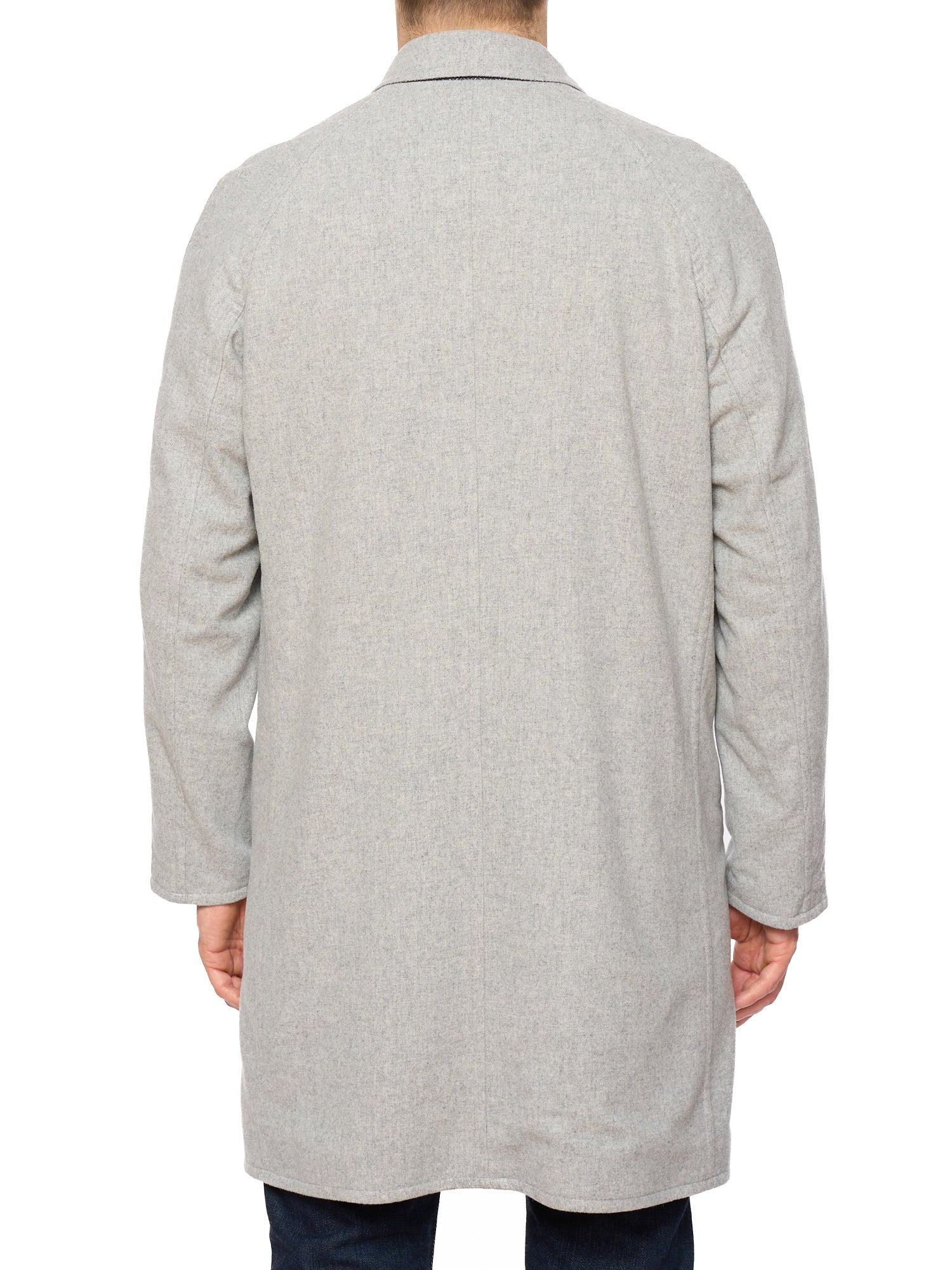 KITON KIRED "Ferru" Gray-Herringbone Reversible Double Face Coat 2026