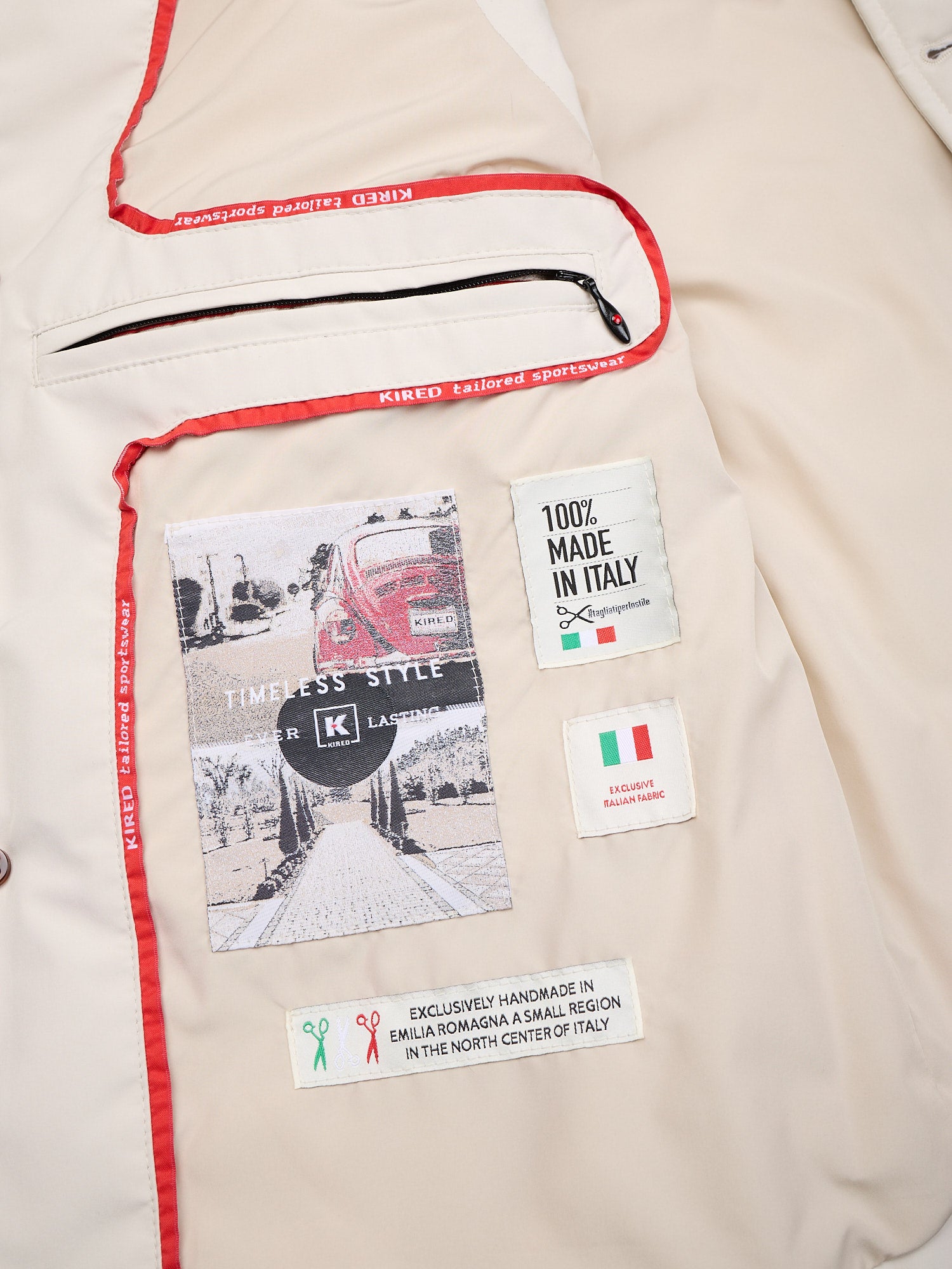 KITON KIRED "Gonga" Cream Vest with Fur Collar