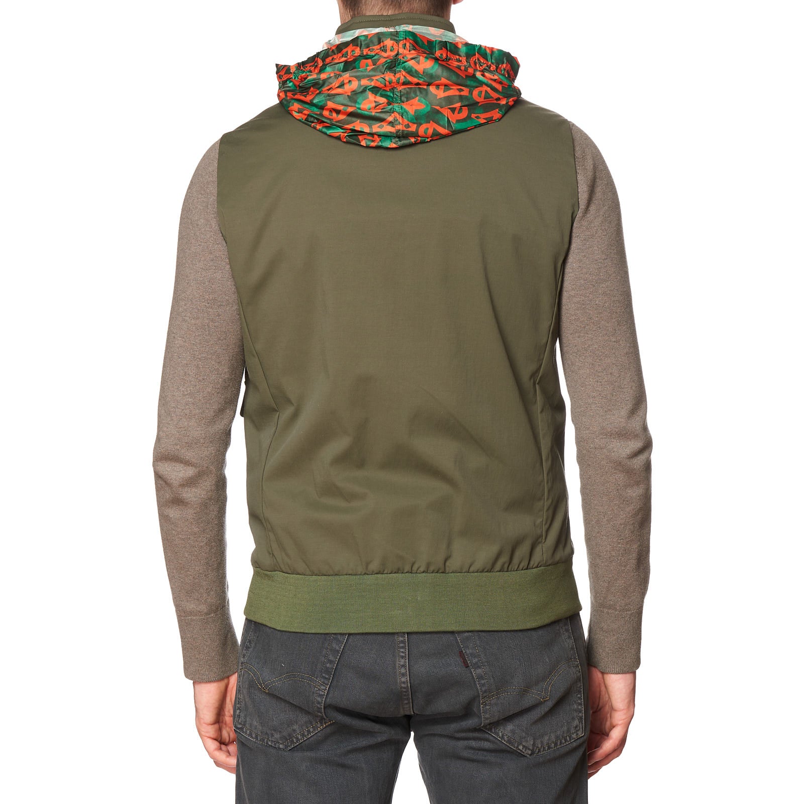 KITON KIRED "Igigi" Polyamide Green Hidden Hooded Packable Vest 50 M KIRED