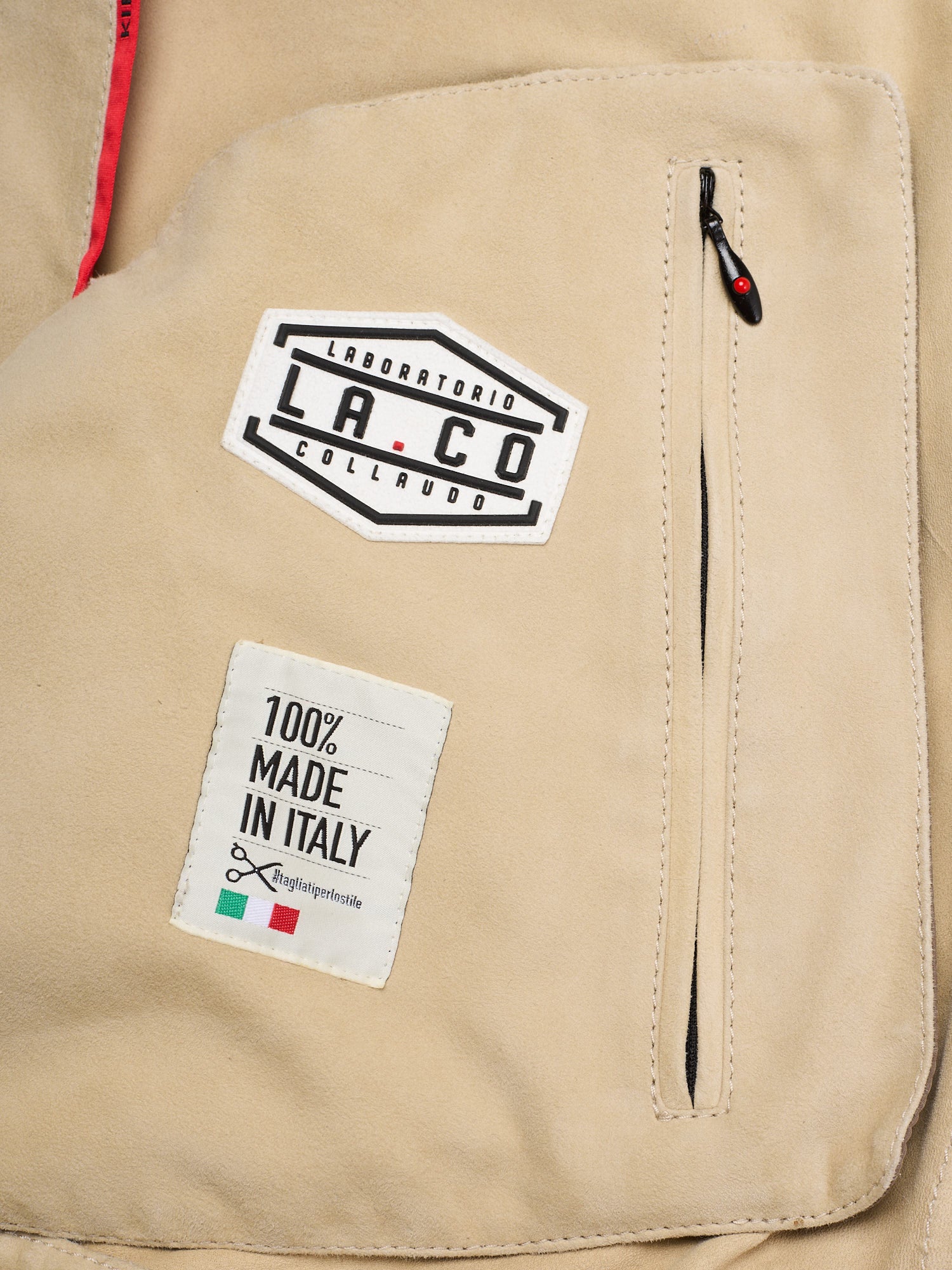 KITON KIRED "IgorP" Beige Suede Leather Varsity Jacket Blouson EU 50 NEW US M