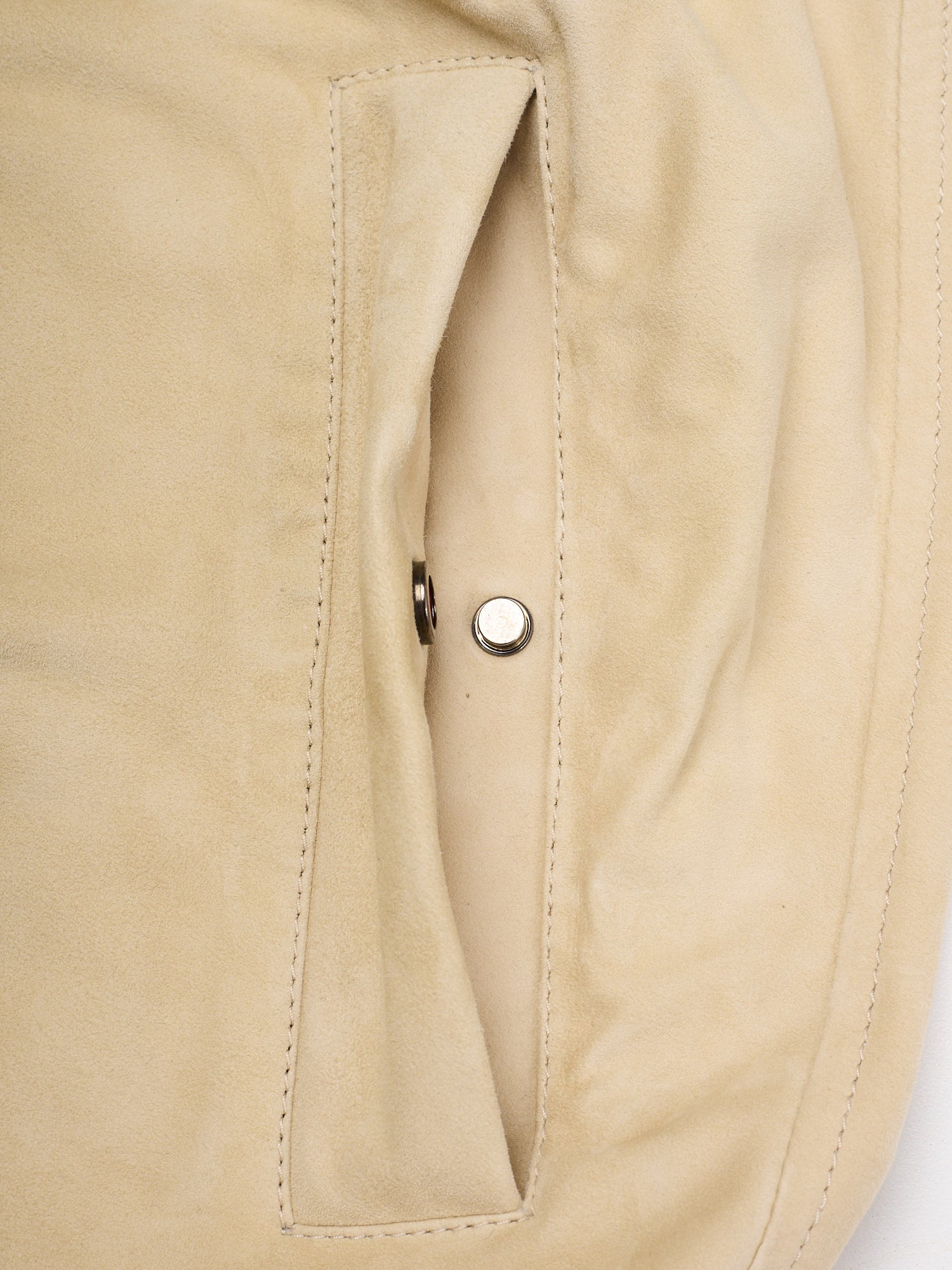 KITON KIRED "IgorP" Beige Suede Leather Varsity Jacket Blouson EU 50 NEW US M