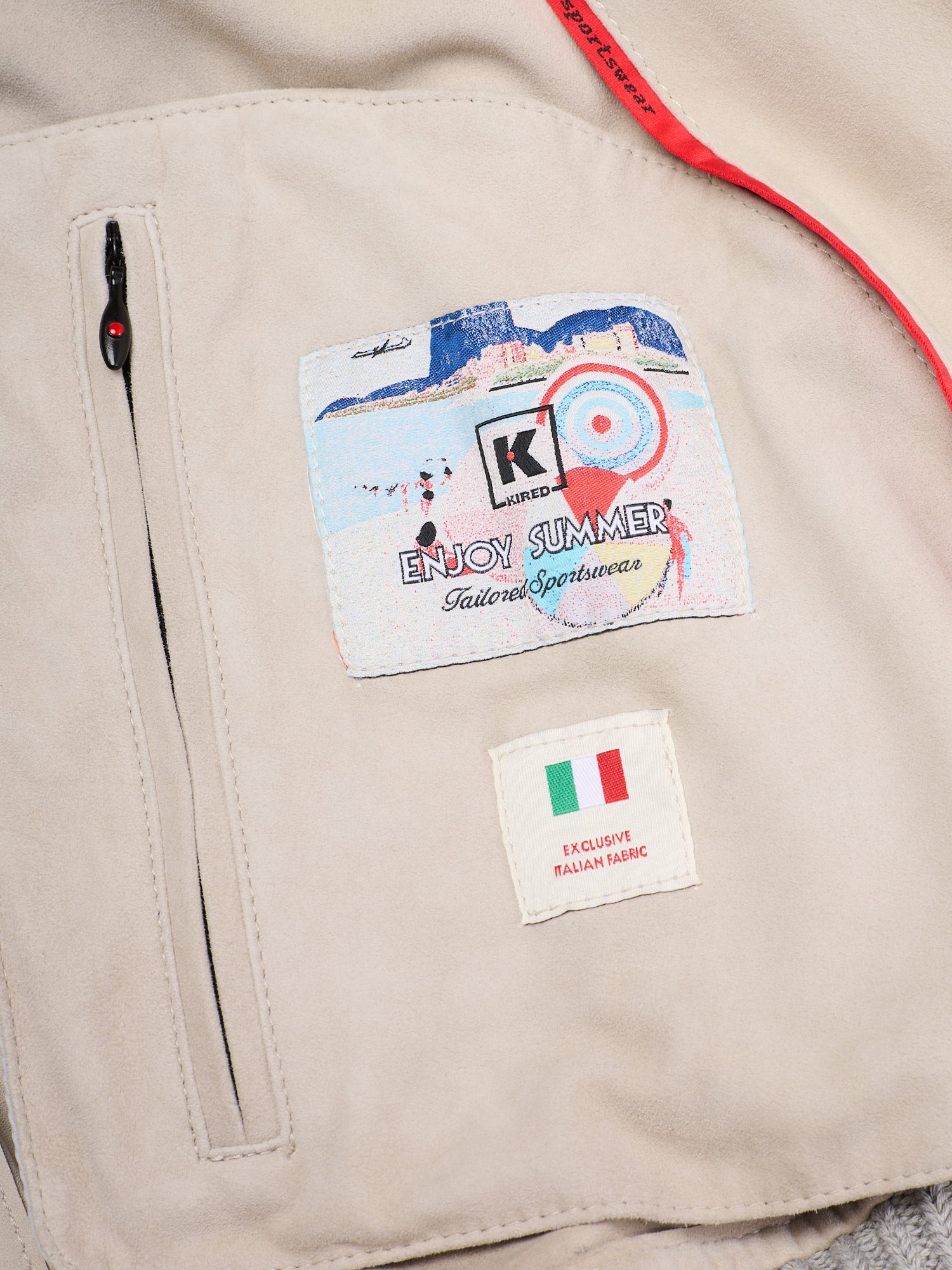 KITON KIRED "Igor" Beige Lambskin Leather Varsity Leather Jacket EU 50 NEW US M