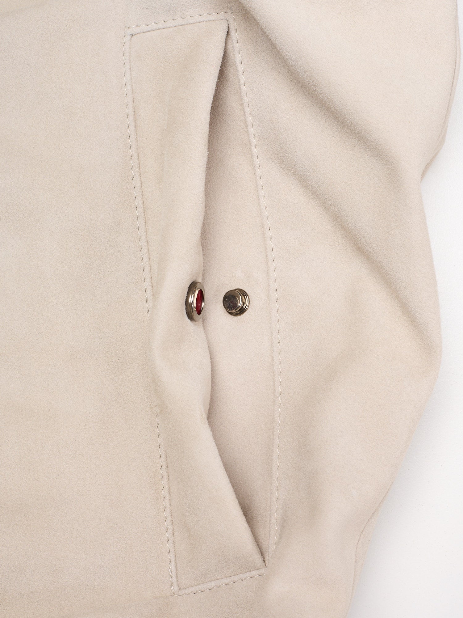 KITON KIRED "Igor" Beige Lambskin Leather Varsity Leather Jacket EU 50 NEW US M