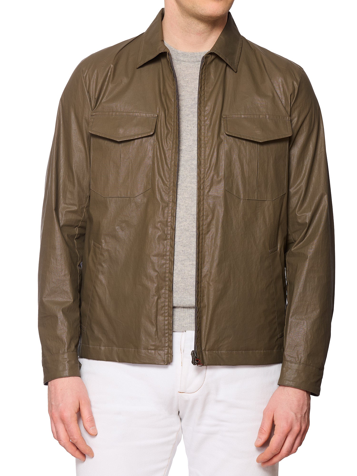 KITON KIRED "Ivo2" Litek Brown Exclusive Japanese CPO Travel Jacket EU 50 US M