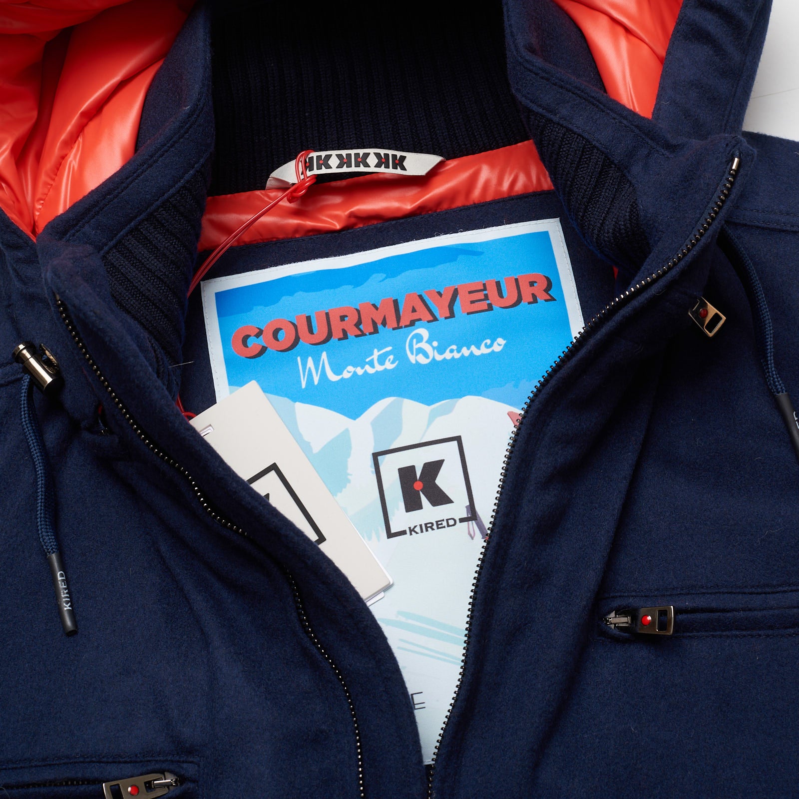 KITON KIRED "Keal" Blue Cashmere Goose Down Hooded Parka Jacket 52 US L KIRED