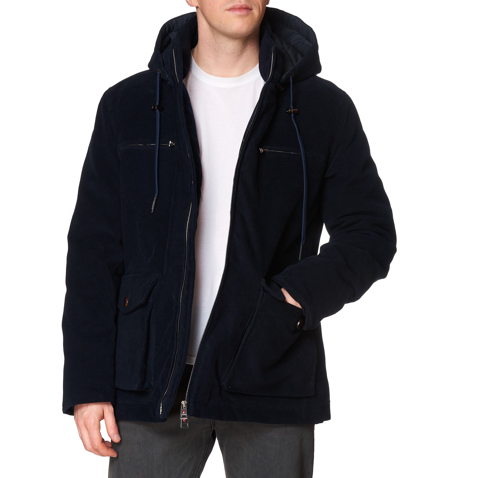 KITON KIRED "Keal" Dark Blue Cashmere Goose Down Padded Hooded Parka Jacket Coat KIRED