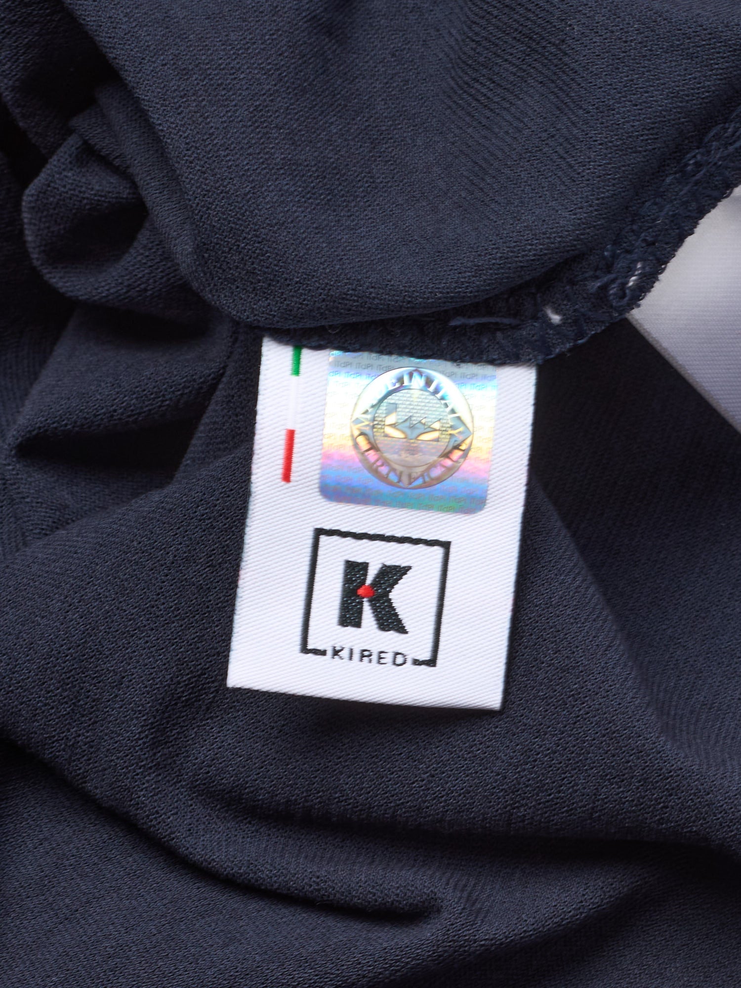 KITON KIRED "Kiss" Navy Blue Exclusive Crepe Cotton Long Sleeve T-Shirt