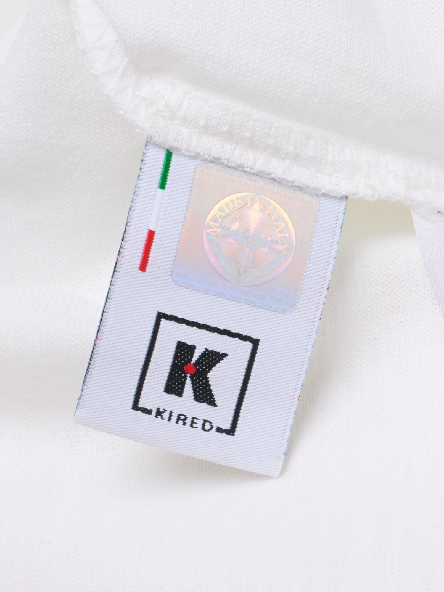 KITON KIRED "Kiss" White Exclusive Crepe Cotton Short Sleeve T-Shirt