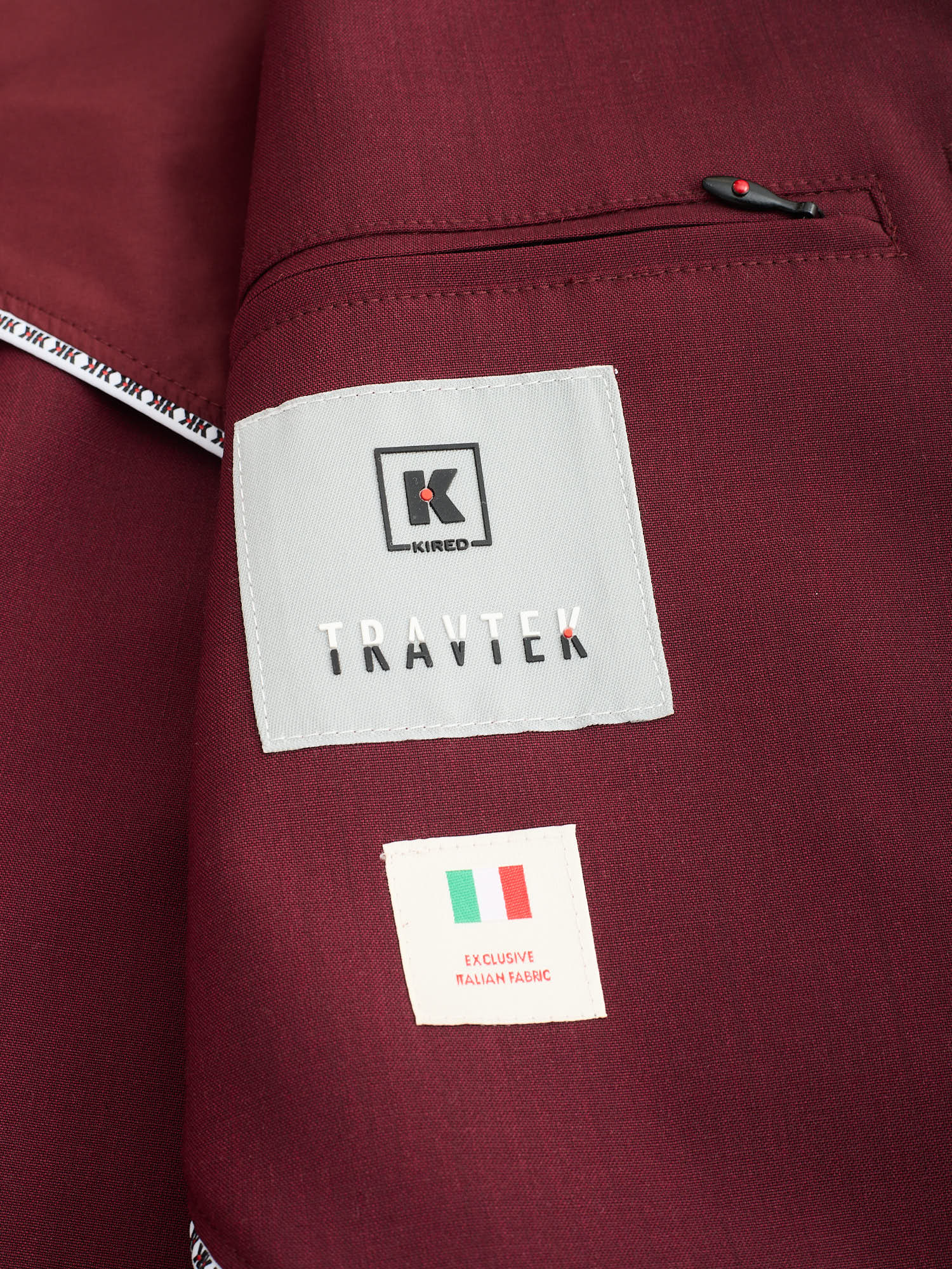 KITON KIRED "Leo" Burgundy Carlo Barbera Tropical Wool Jacket EU 50 NEW US M 2025