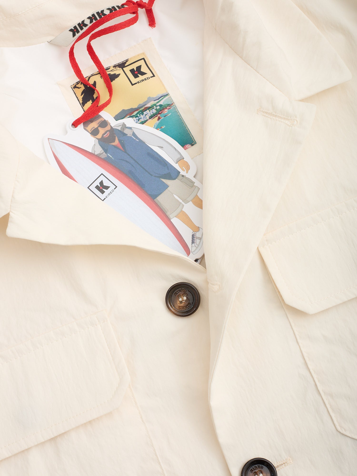 KITON KIRED "Leo" Cream Carlo Barbera Tropical Jacket EU 50 NEW US M 2025