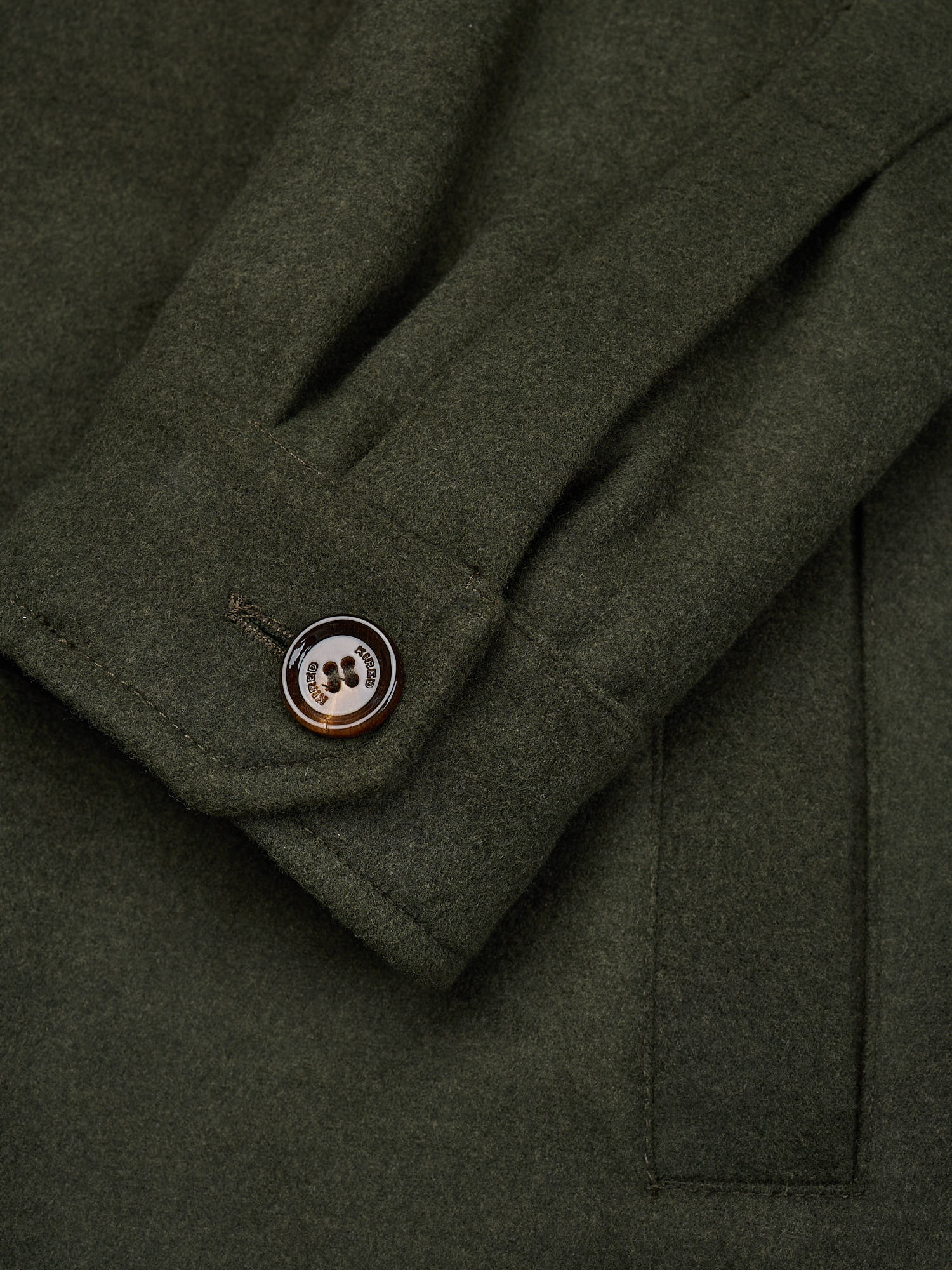 KITON KIRED "Nanda" Green-Navy Reversible Double Face Utility Jacket