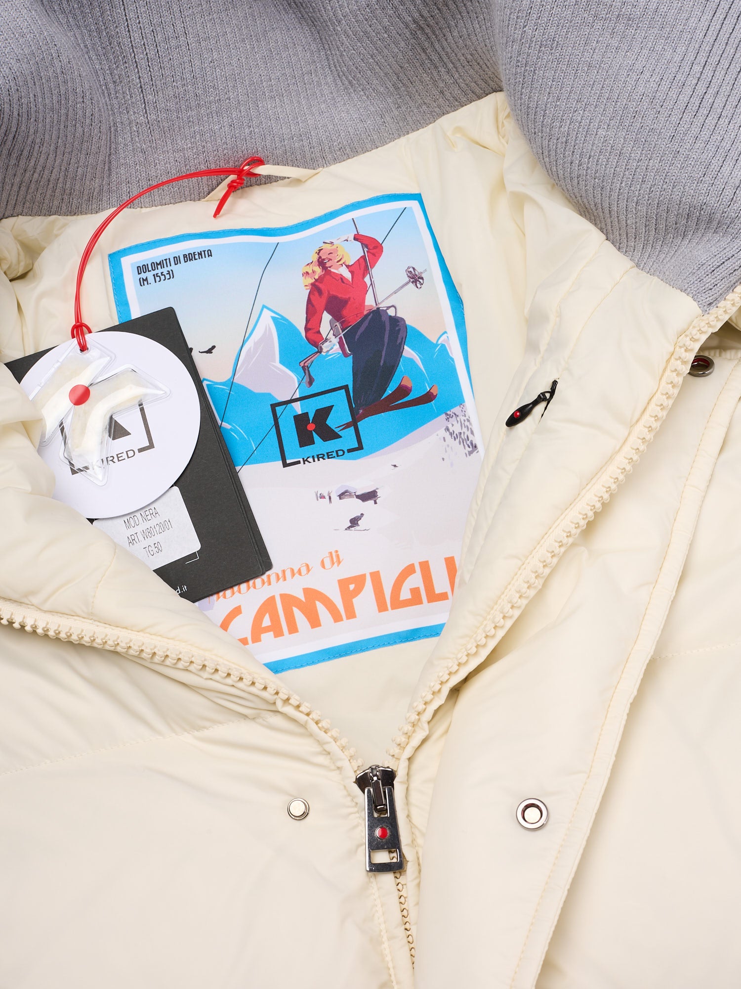 KITON KIRED "Nera" White Rainproof Down Puffer Jacket Parka EU 50 US M 2025