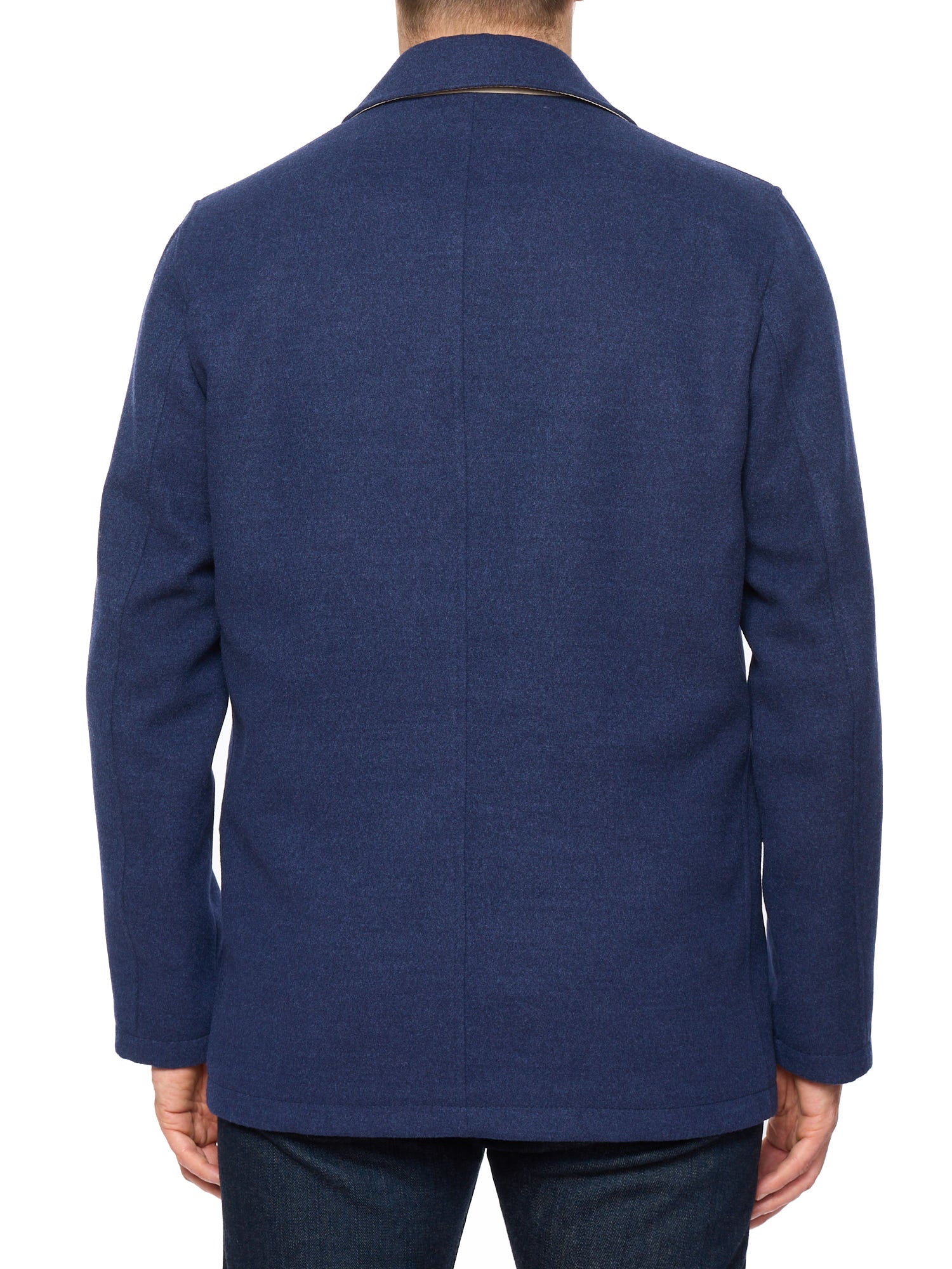 KITON KIRED "Nore" Blue-Beige Reversible Double Face Safari Jacket