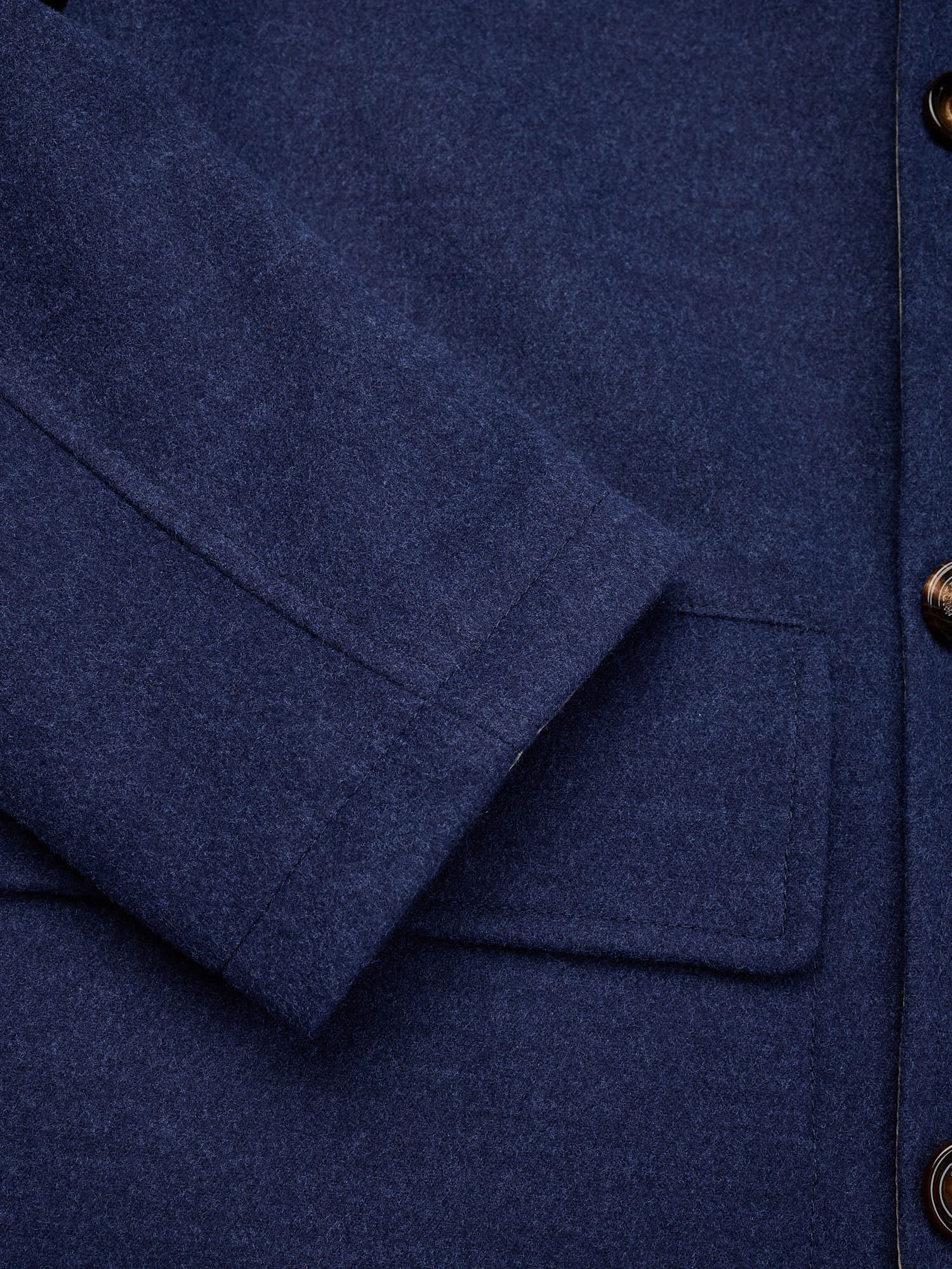 KITON KIRED "Nore" Blue-Beige Reversible Double Face Safari Jacket