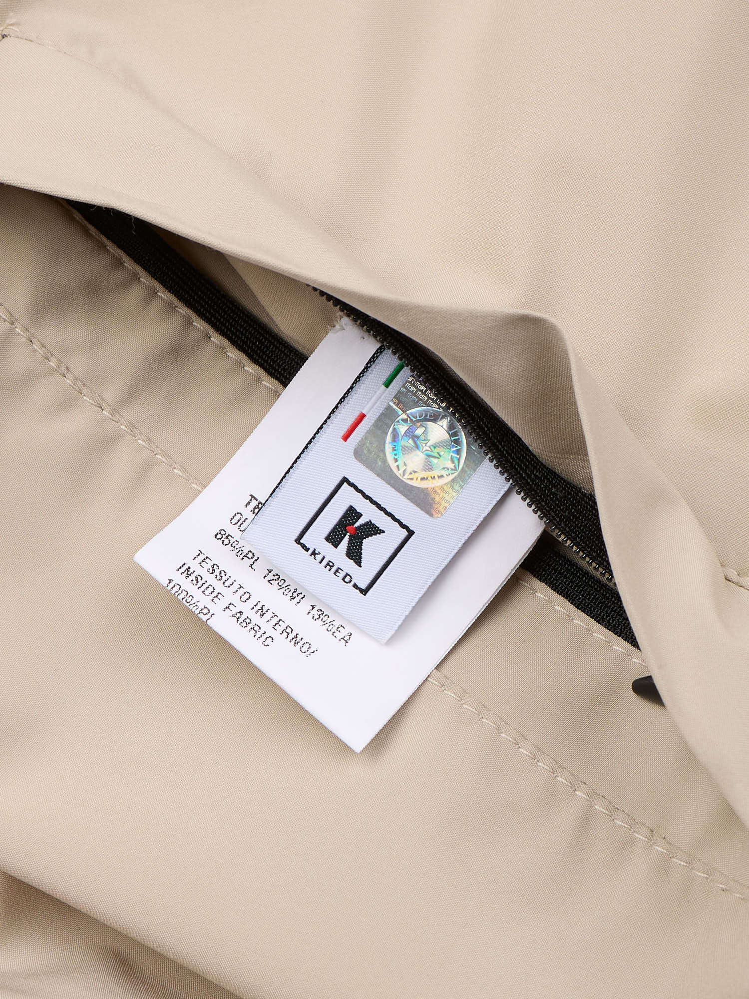 KITON KIRED "Nore" Blue-Beige Reversible Double Face Safari Jacket