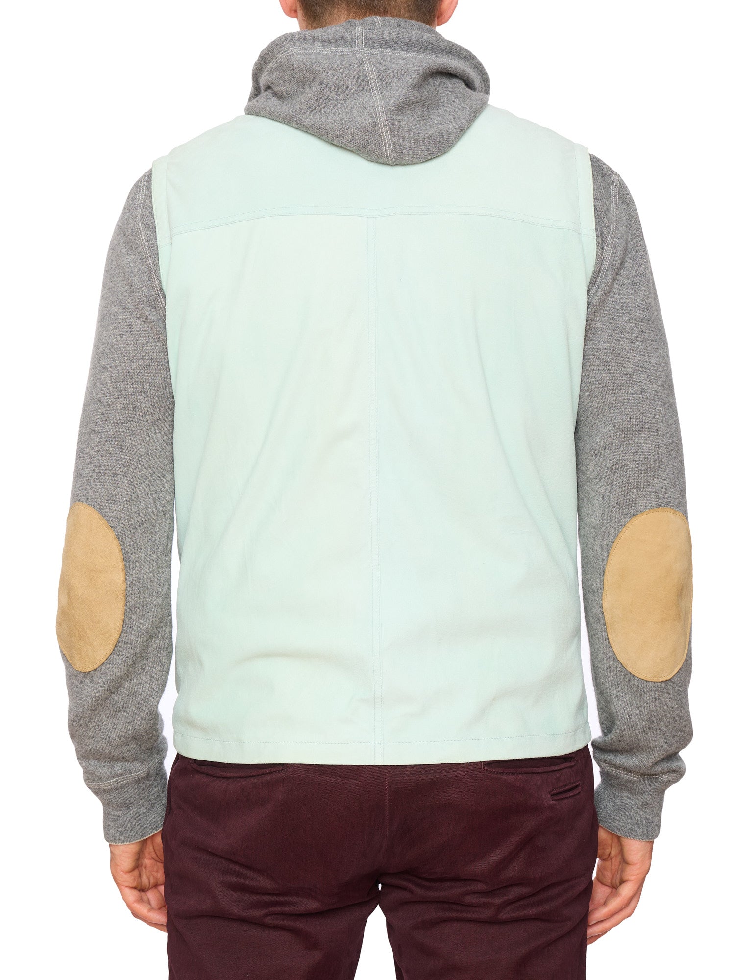 KITON KIRED "Paco" Teal Lambskin Suede Leather Vest EU 50 NEW US M 2025