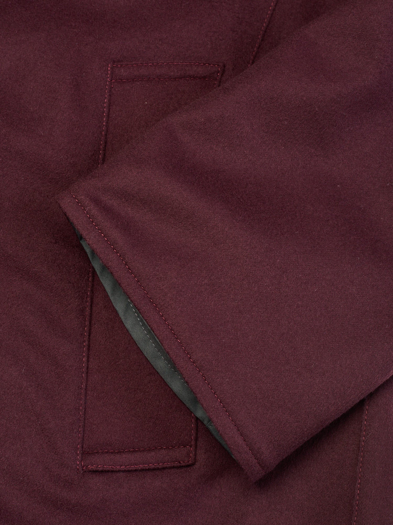KITON KIRED "Peak" Burgundy-Gray Reversible Double Faced Coat