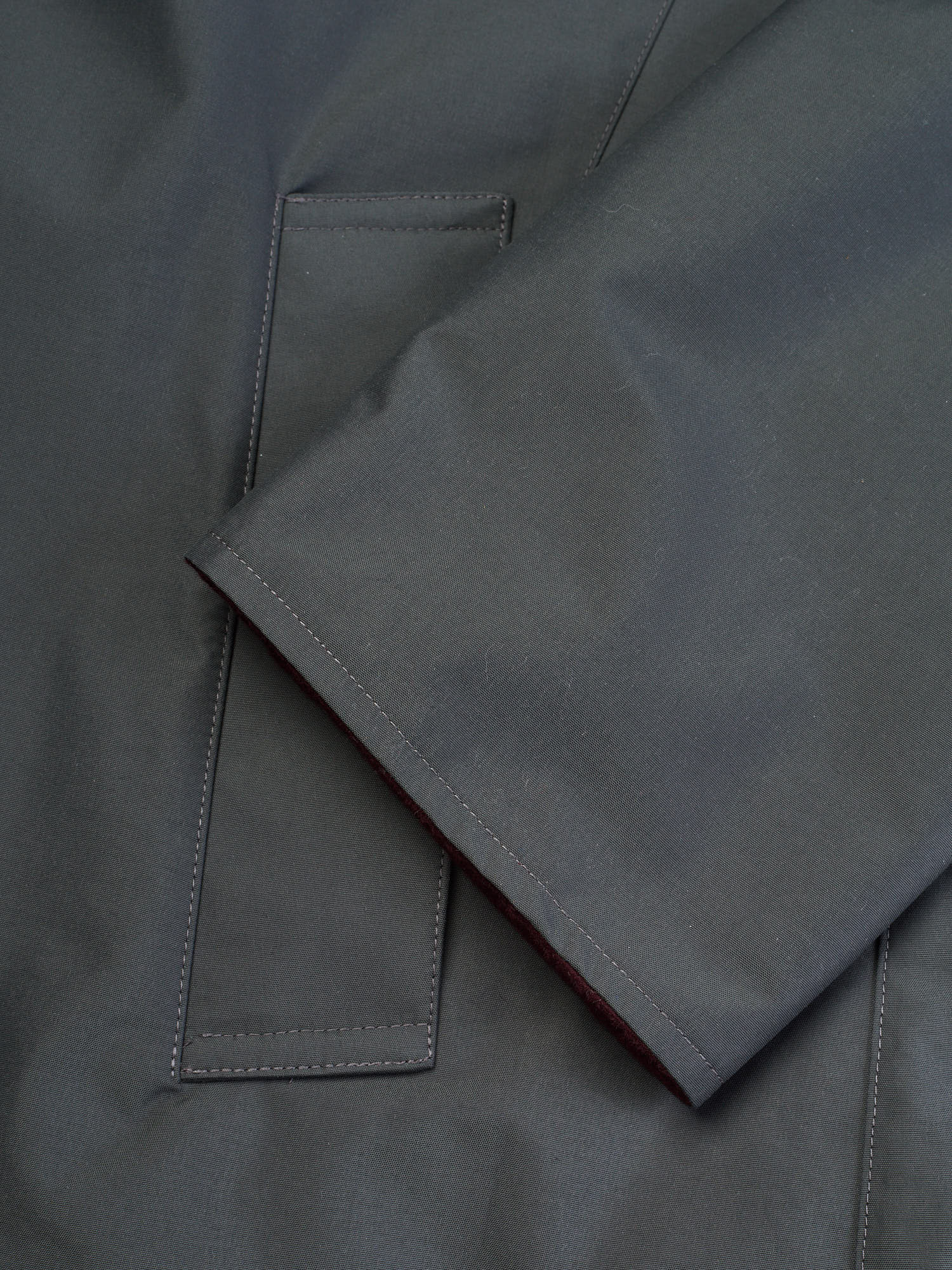 KITON KIRED "Peak" Burgundy-Gray Reversible Double Faced Coat