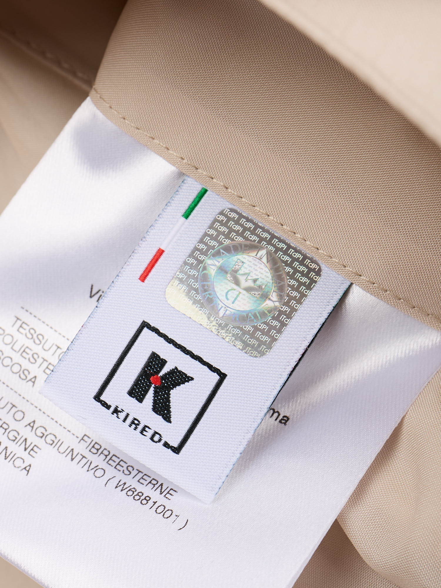 KITON KIRED "Peak" Cream Heavy Reversible Double Sided Coat Zegna Cloth