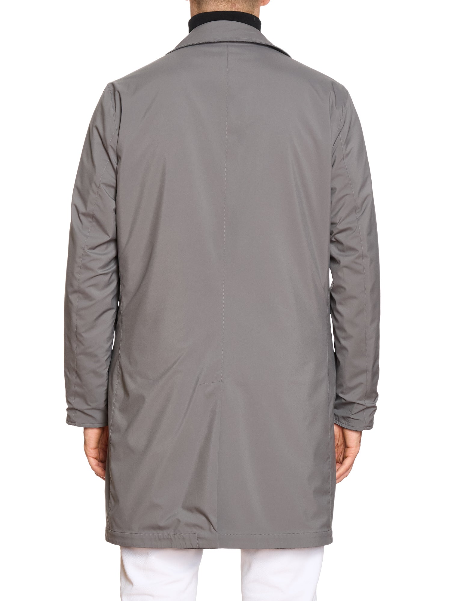 KITON KIRED "Peak" Gray Double Sided Reversible Carlo Barbera Cashmere Coat