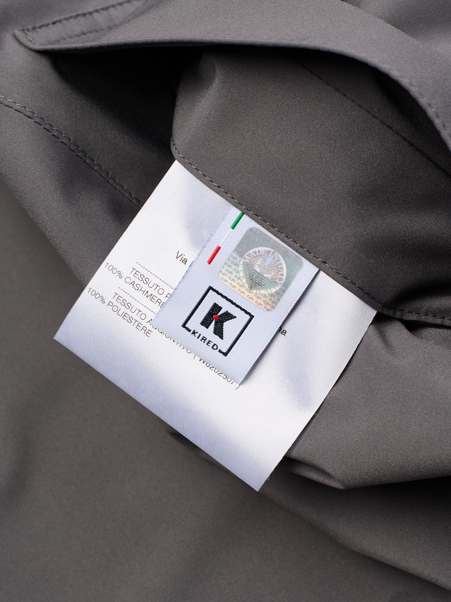 KITON KIRED "Peak" Gray Double Sided Reversible Carlo Barbera Cashmere Coat