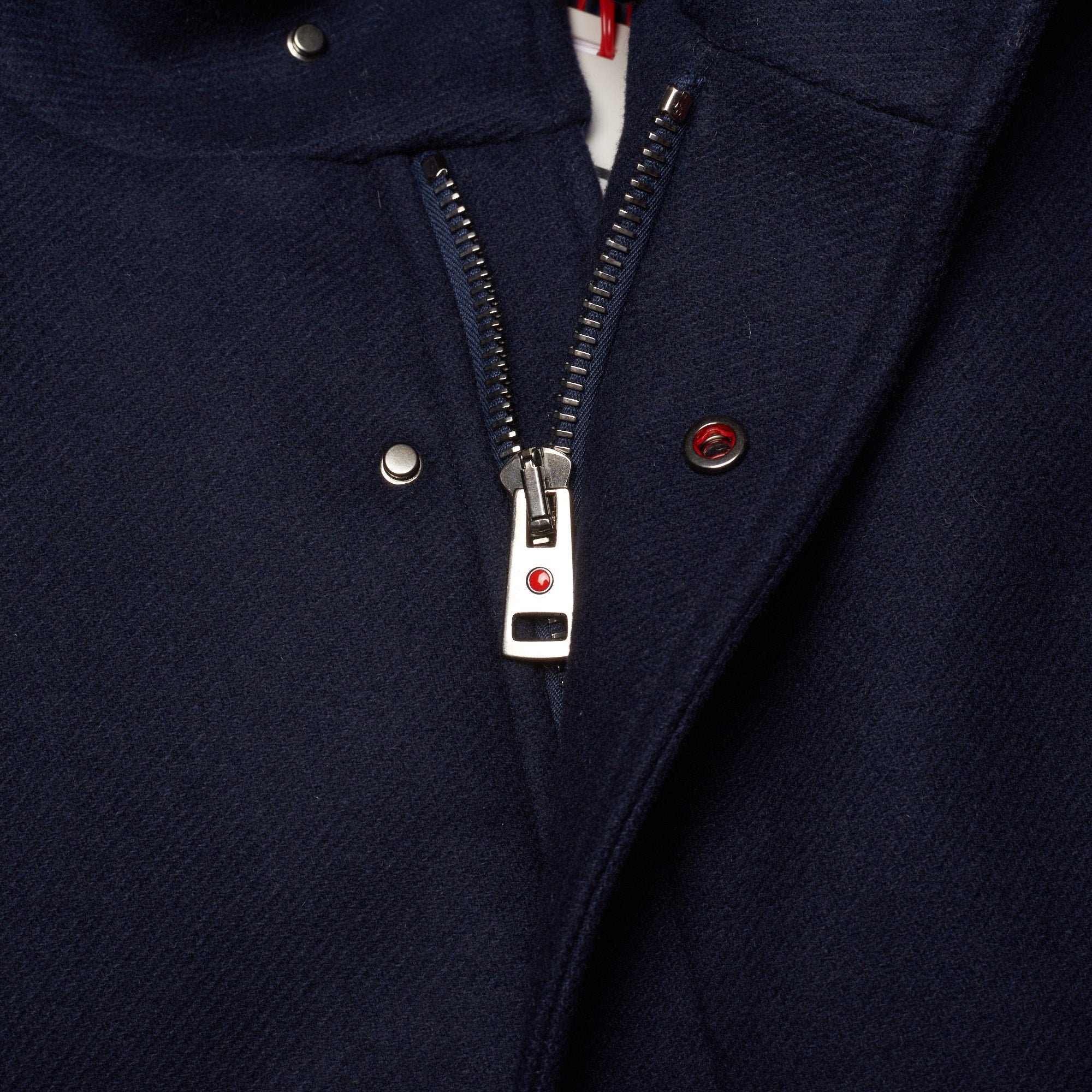 KITON KIRED "Pizzo" Navy Blue Wool-Cashmere Padded Parka Jacket Coat KIRED