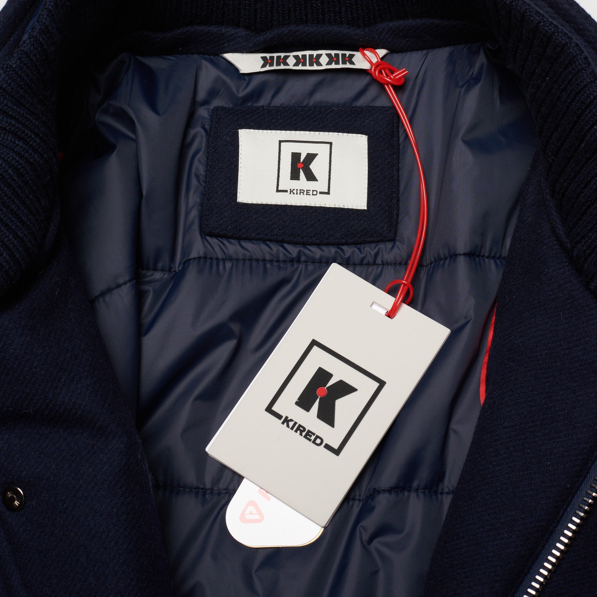 KITON KIRED "Pizzo" Navy Blue Wool-Cashmere Padded Parka Jacket Coat KIRED