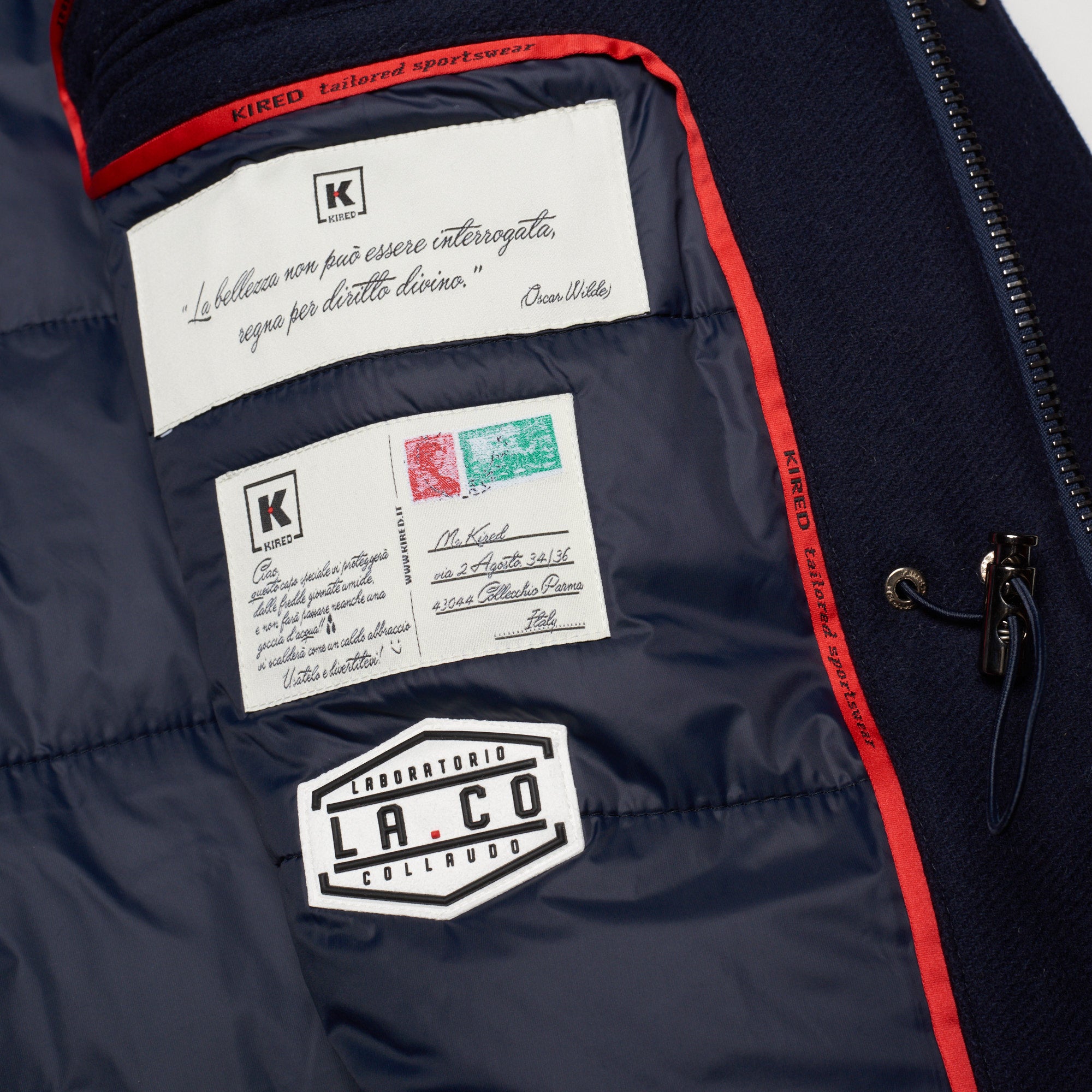 KITON KIRED "Pizzo" Navy Blue Wool-Cashmere Padded Parka Jacket Coat KIRED