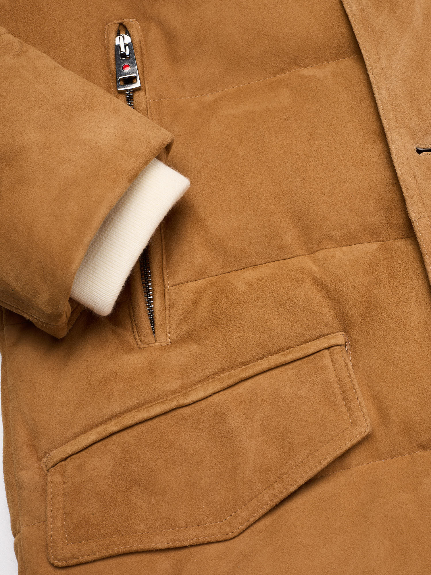 KITON KIRED "Po" Camel Color Down Padded Shearling Collar Parka EU 48 US S 2025