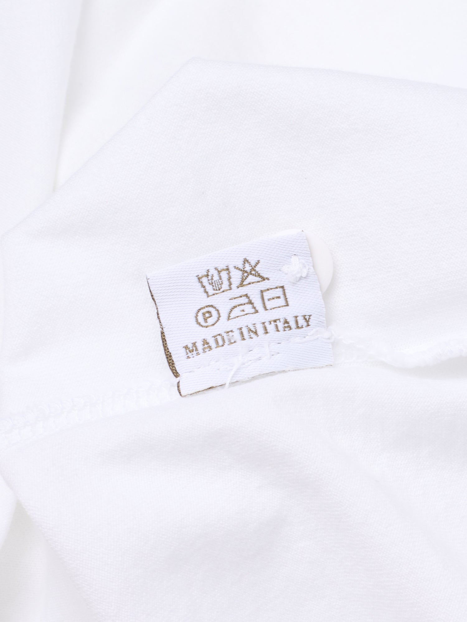 KITON KIRED "Positano" White Exclusive Crepe Cotton Long Sleeve Polo
