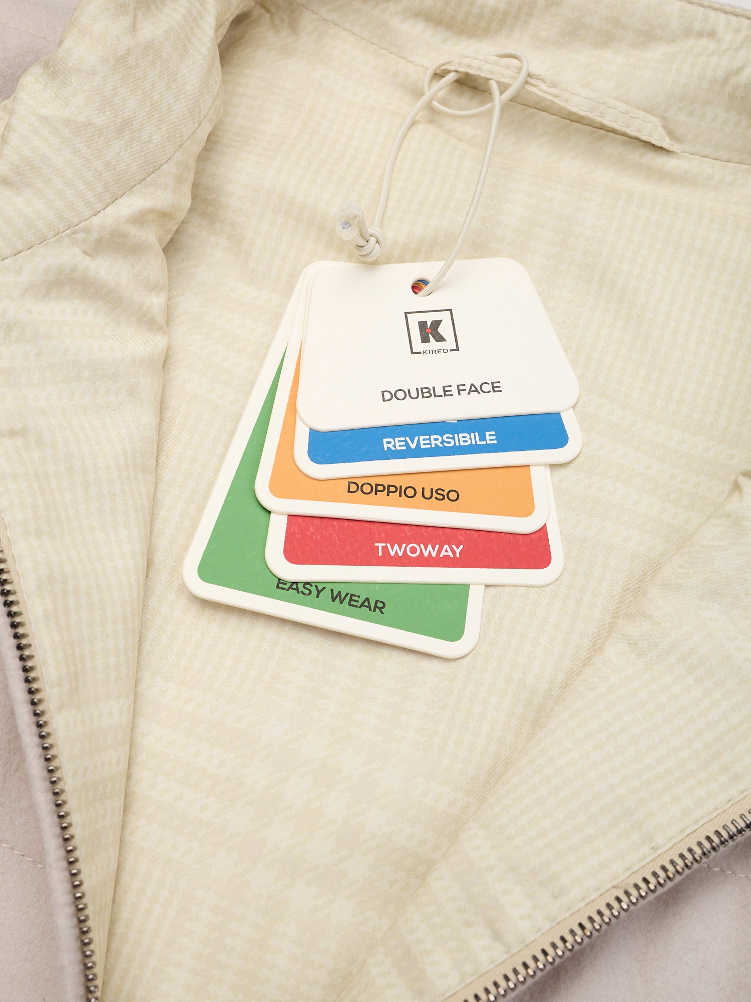 KITON KIRED "Rea" Cream Reversible Loro Piana Tasmanian Super 170's Wool Vest