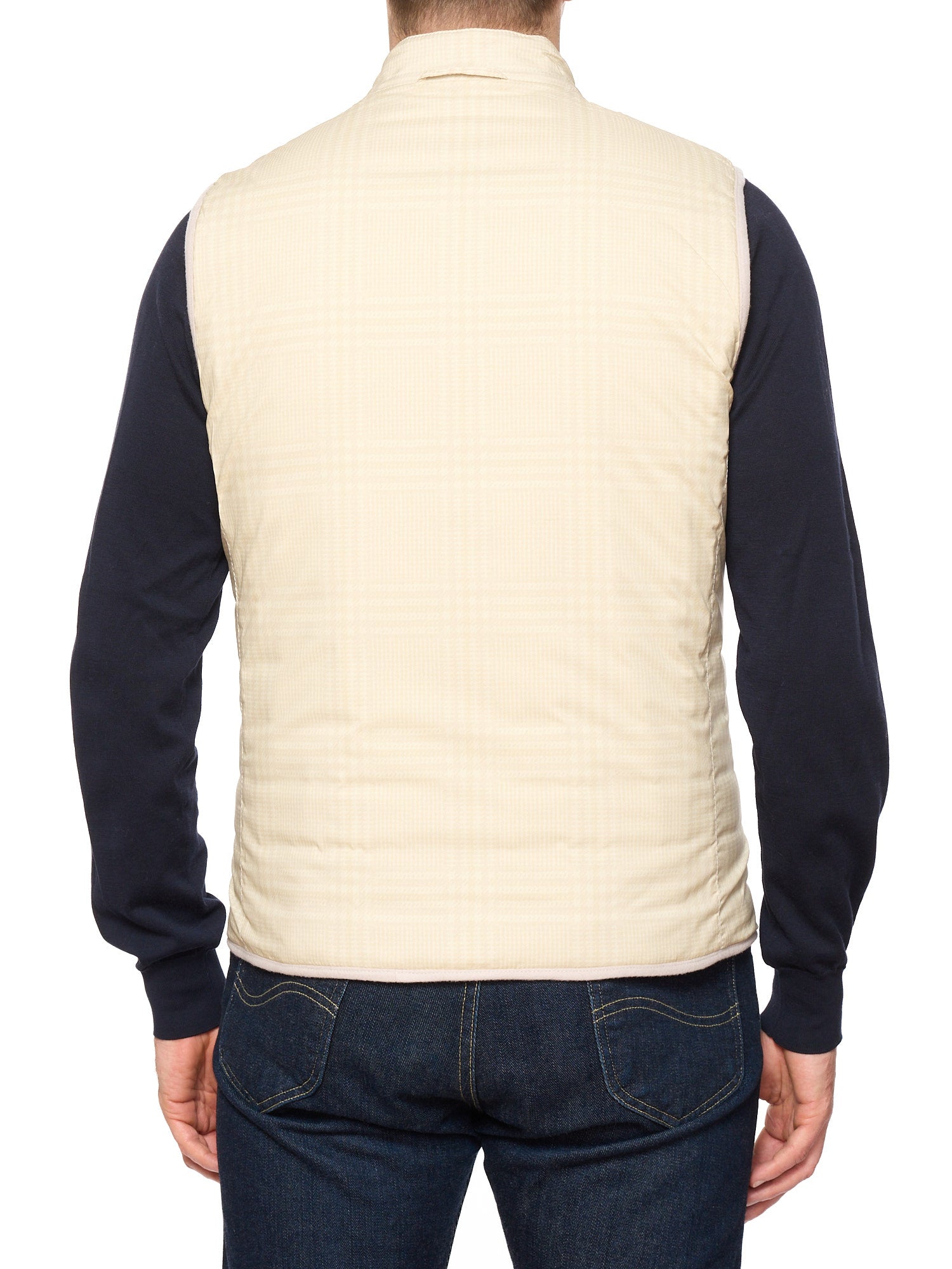 KITON KIRED "Rea" Cream Reversible Loro Piana Tasmanian Super 170's Wool Vest