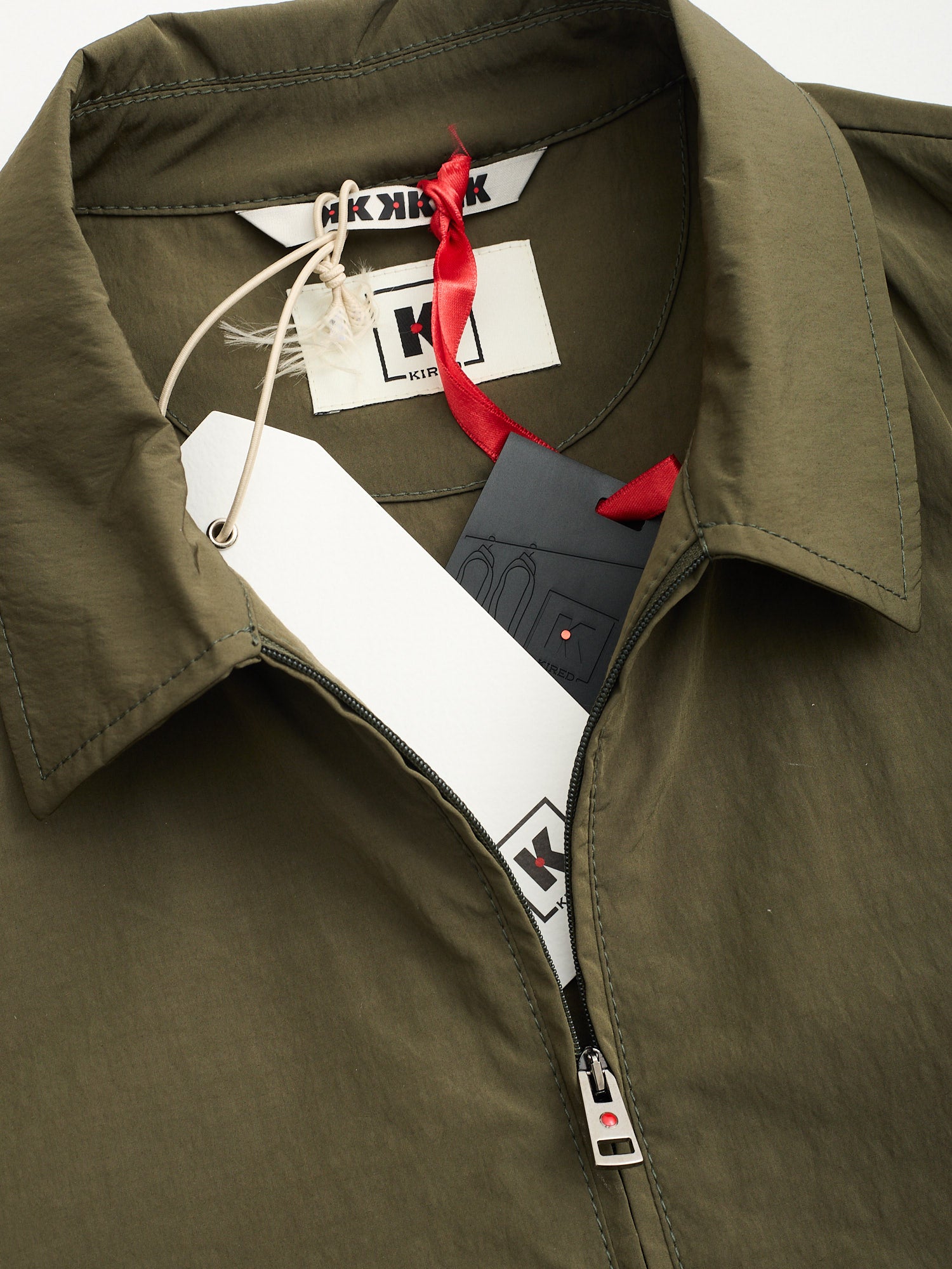 KITON KIRED "Scott" Green Cotton Blend Windbreaker Jacket EU 50 NEW US M TexTek