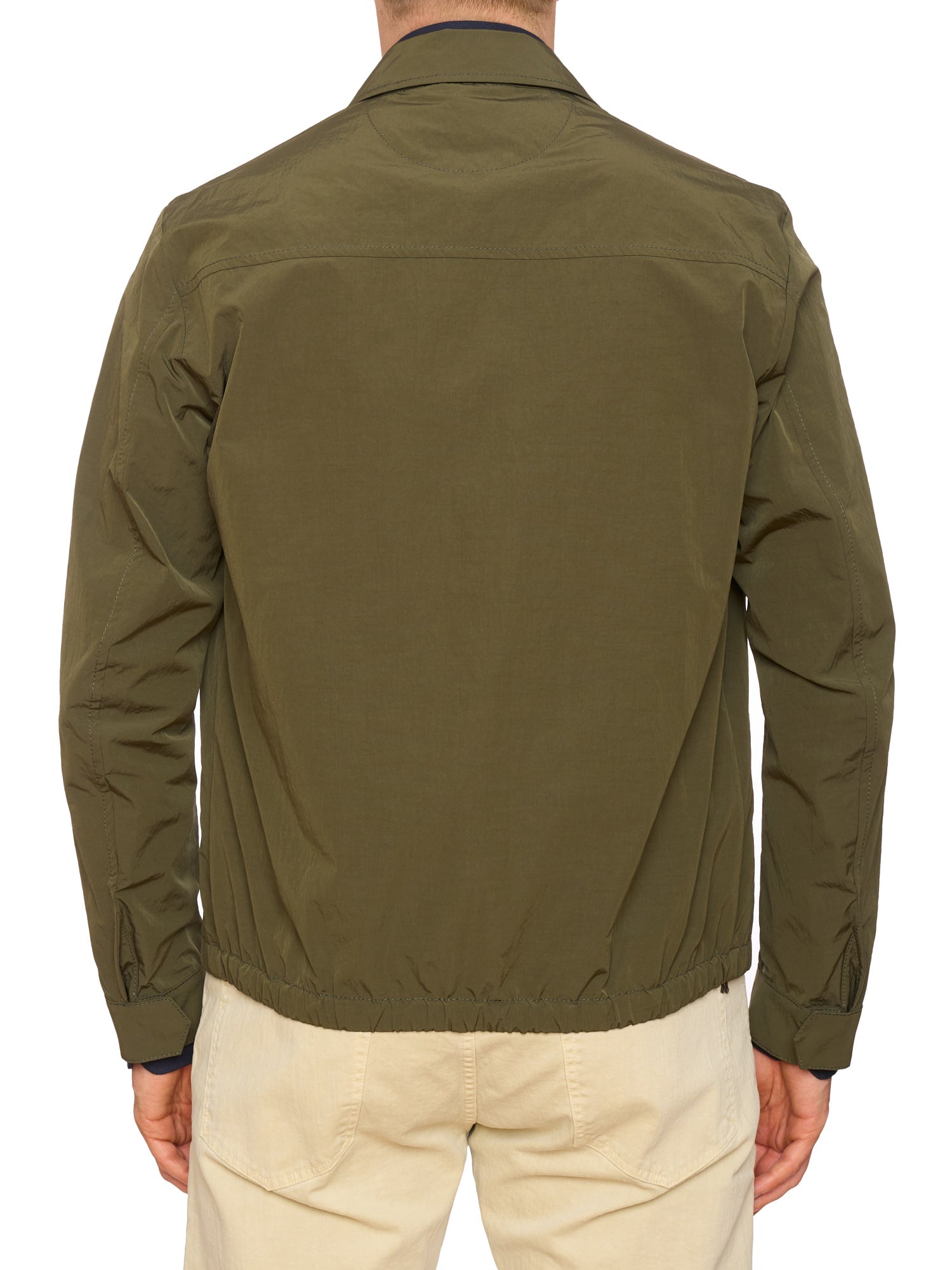 KITON KIRED "Scott" Green Cotton Blend Windbreaker Jacket EU 50 NEW US M TexTek