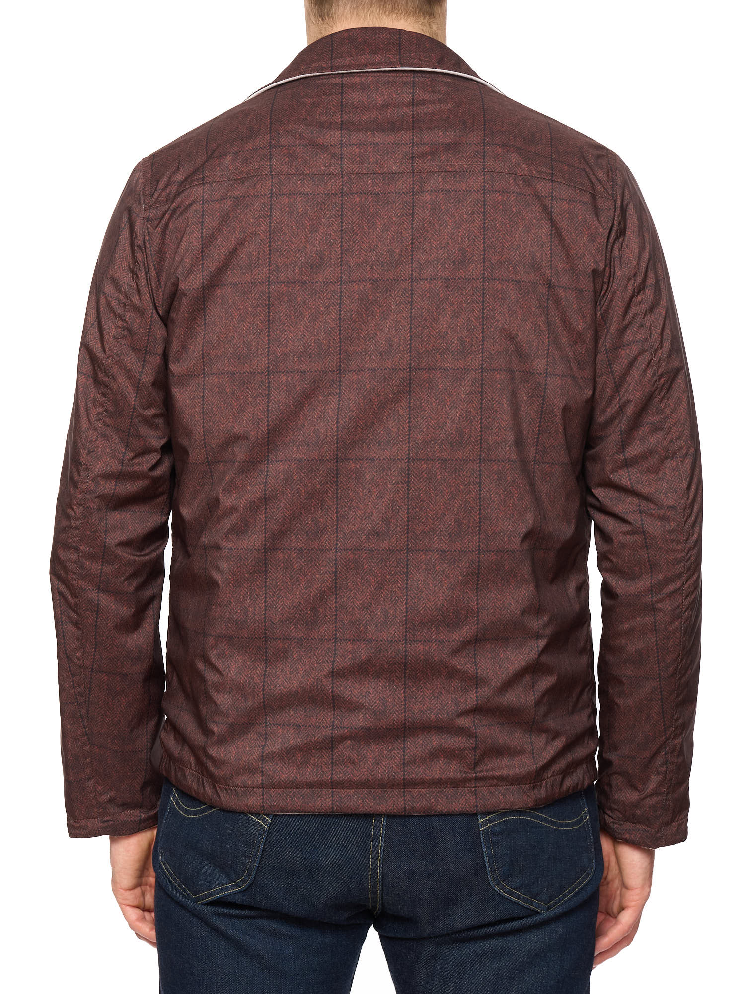 KITON KIRED "Sele" Beige-Brown Herringbone Cashmere Reversible Double Face Jacket