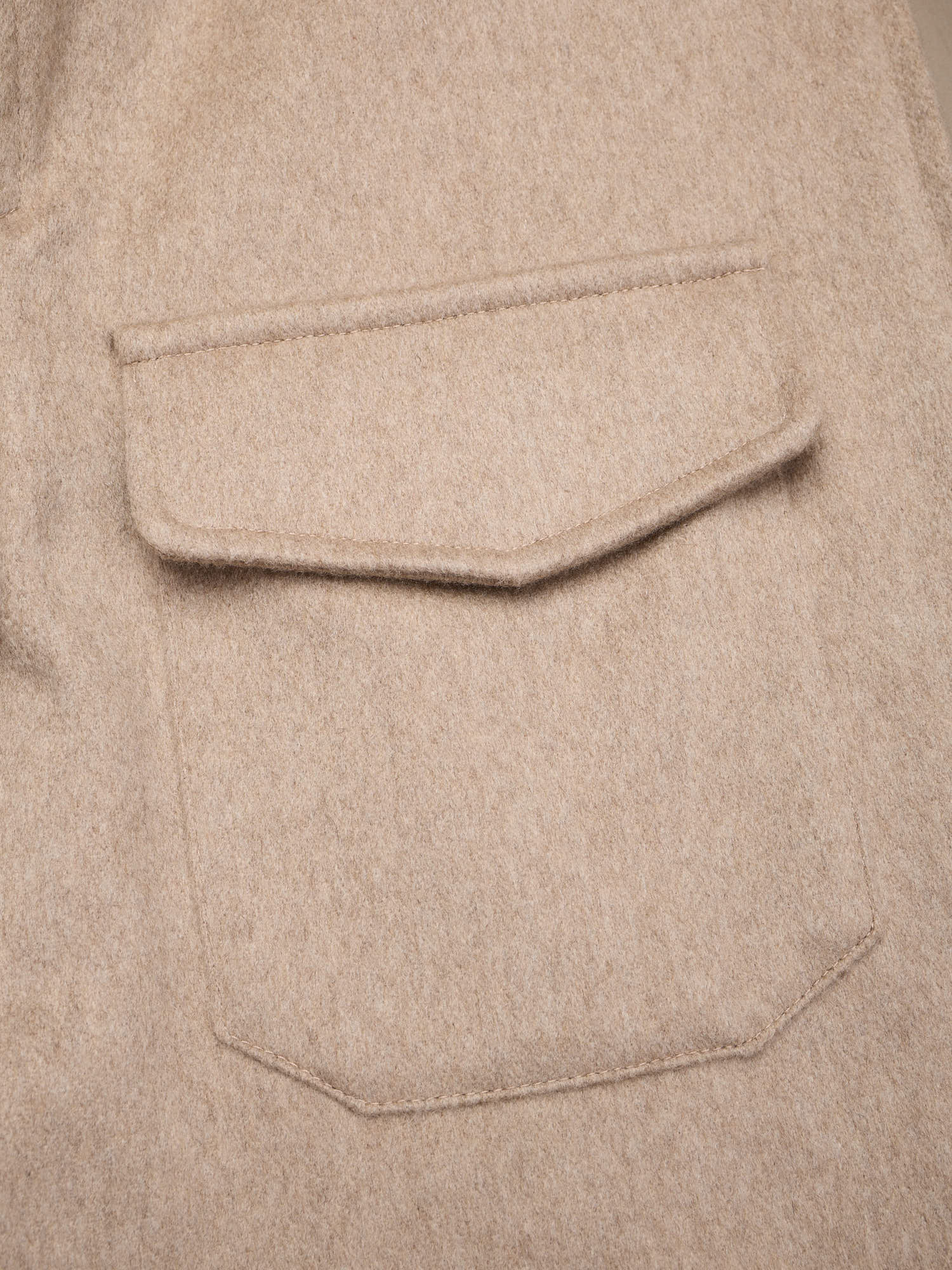 KITON KIRED "Sele" Beige Cashmere Reversible Double Face Utility Jacket