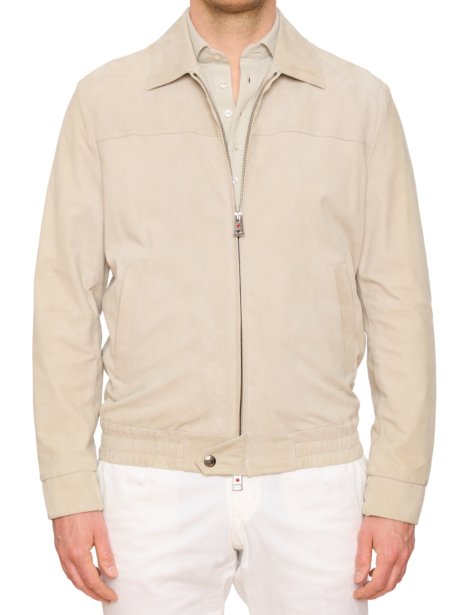 KITON KIRED "Sud" Tan Lambskin Suede Leather Jacket EU 50 NEW US M