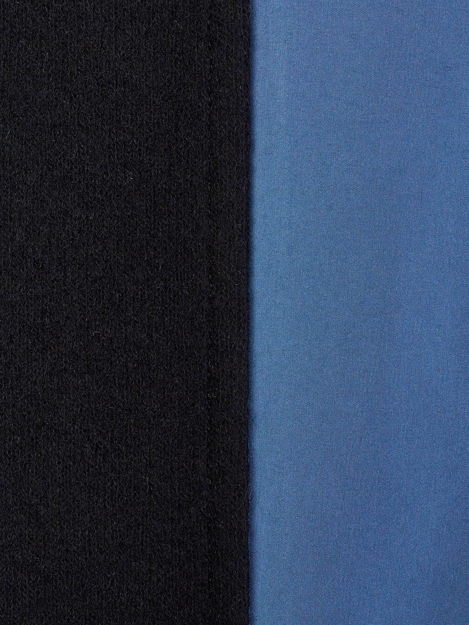 KITON KIRED "Tai" Black-Blue Reversible Double Face Hooded Coat