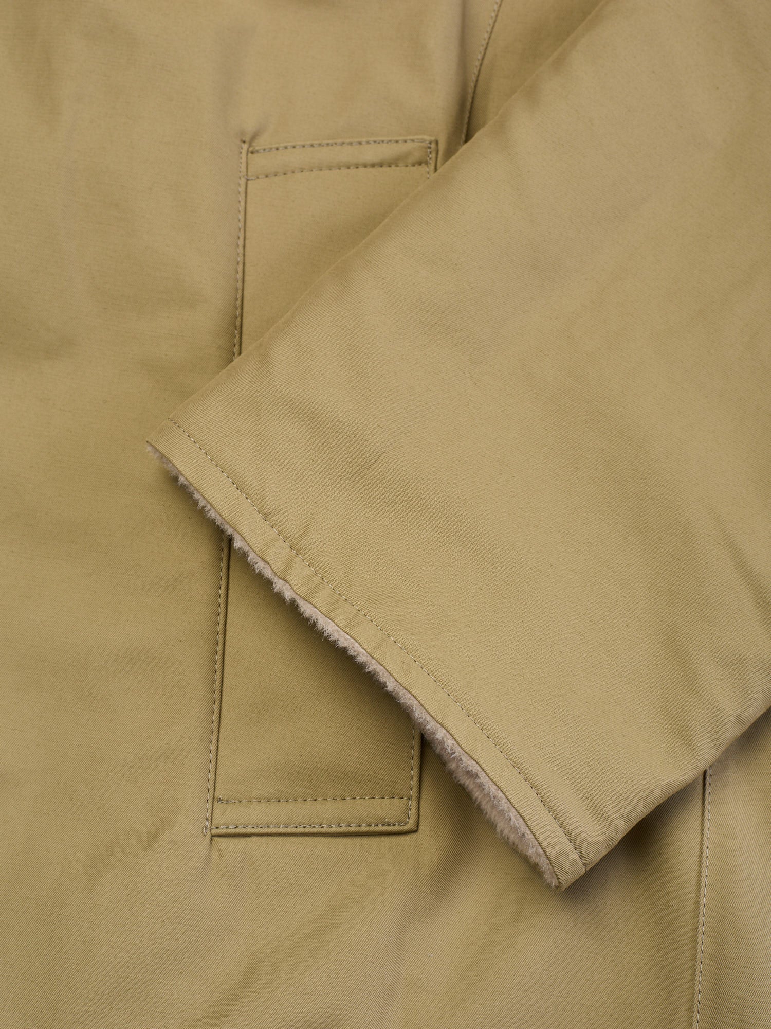 KITON KIRED "Tai" Beige-Khaki Reversible Double Sided Hooded Coat