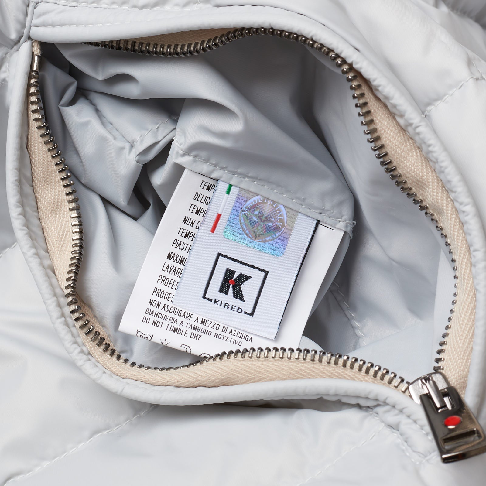 KITON KIRED "Tai" Gray-Beige Wool Knitted Goose Down Reversible Puffer Vest 50 M KIRED