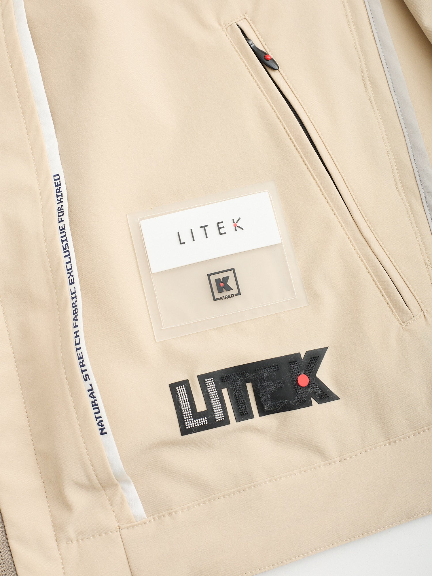 KITON KIRED "Timone" Beige Litek Vest With Hidden Hood EU 50 NEW US M