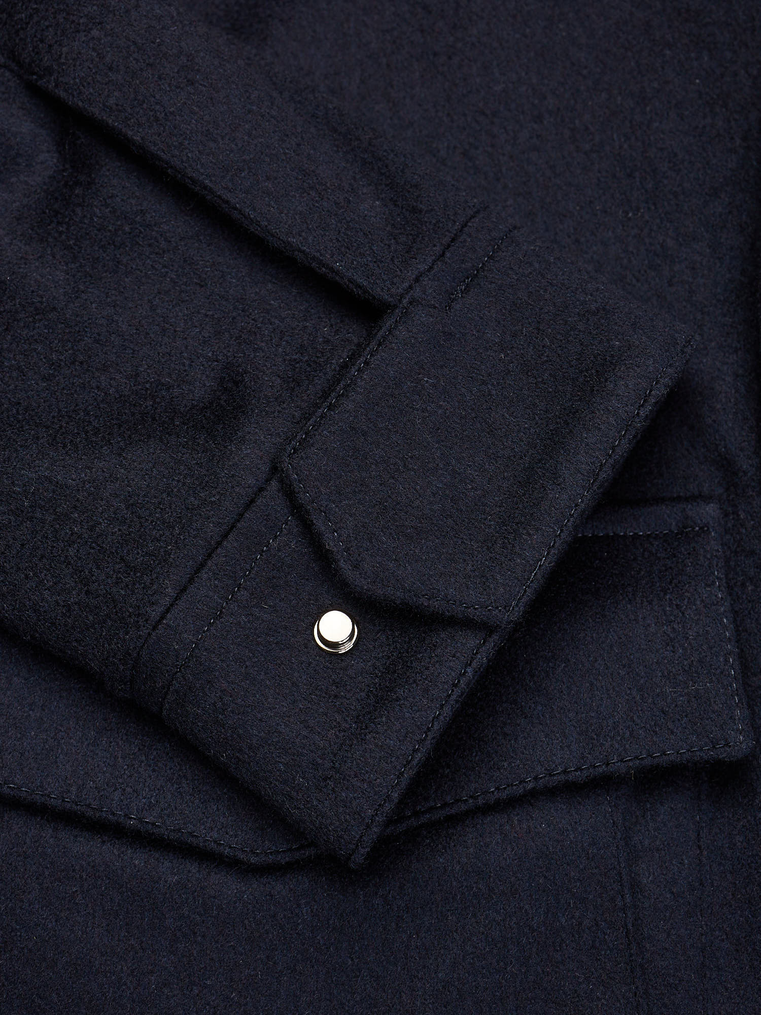 KITON KIRED "Tobe" Navy Blue Cashmere Field Jacket Coat