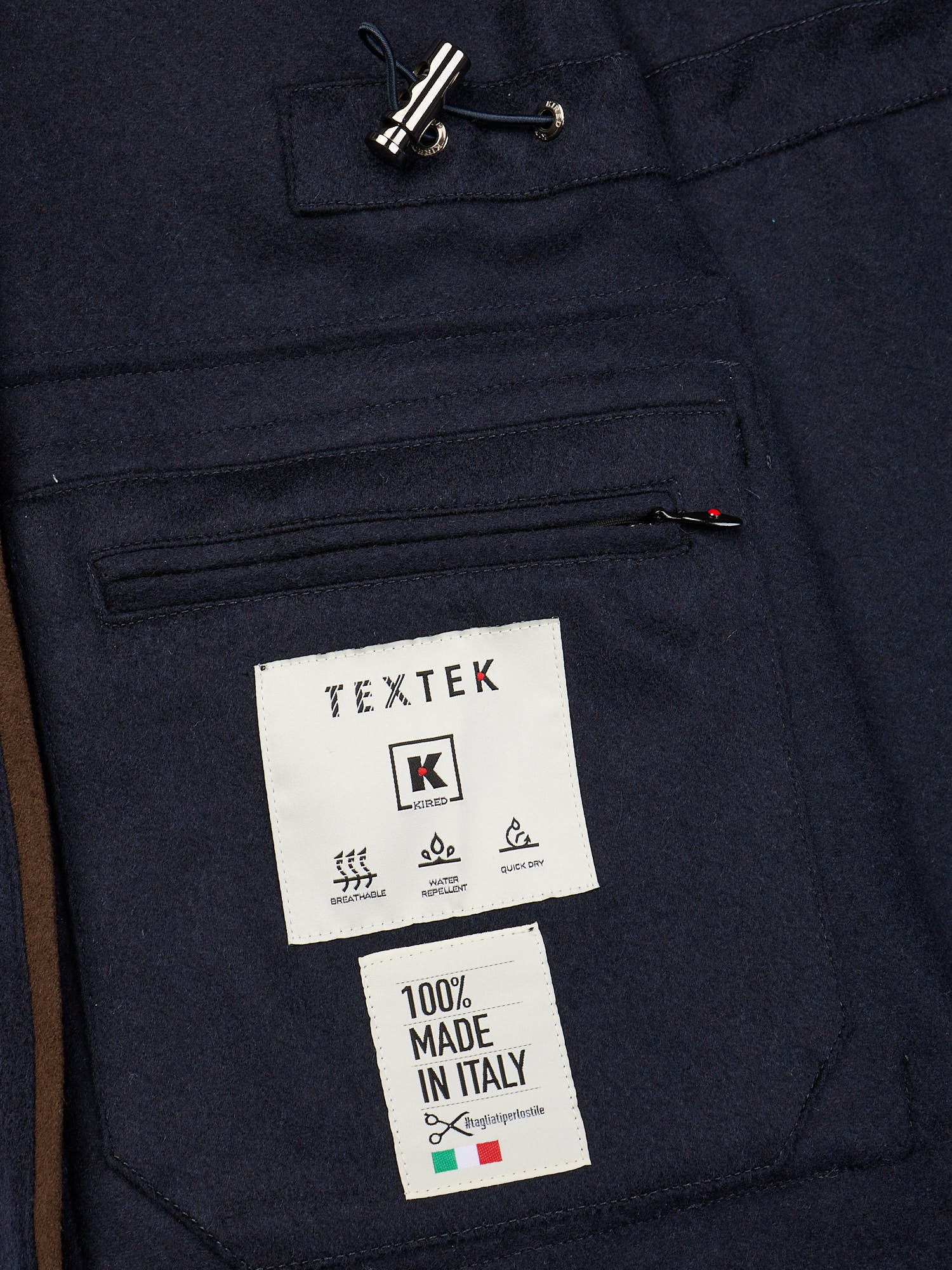 KITON KIRED "Tobe" Navy Blue Cashmere Field Jacket Coat