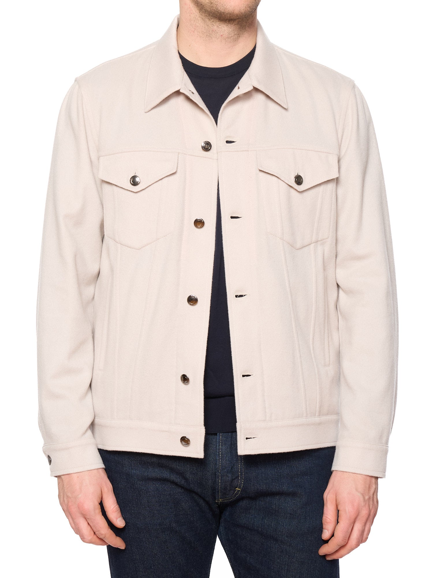KITON KIRED "Tommy 3" Beige Trucker Jacket EU 50 NEW US M