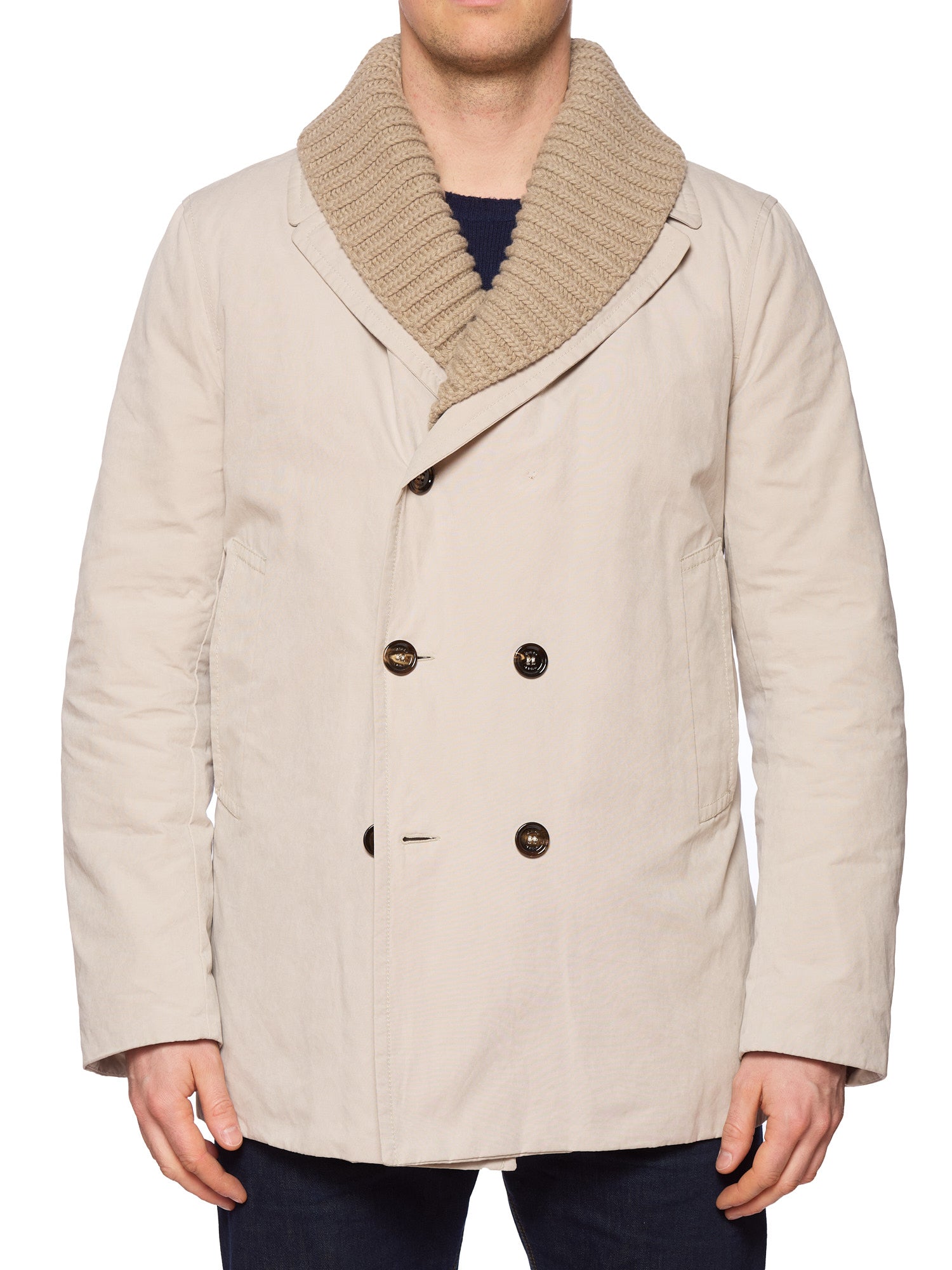 KITON KIRED "Trivor" Beige Fully Lined DB Pea Jeep Coat EU 50 US M 2025