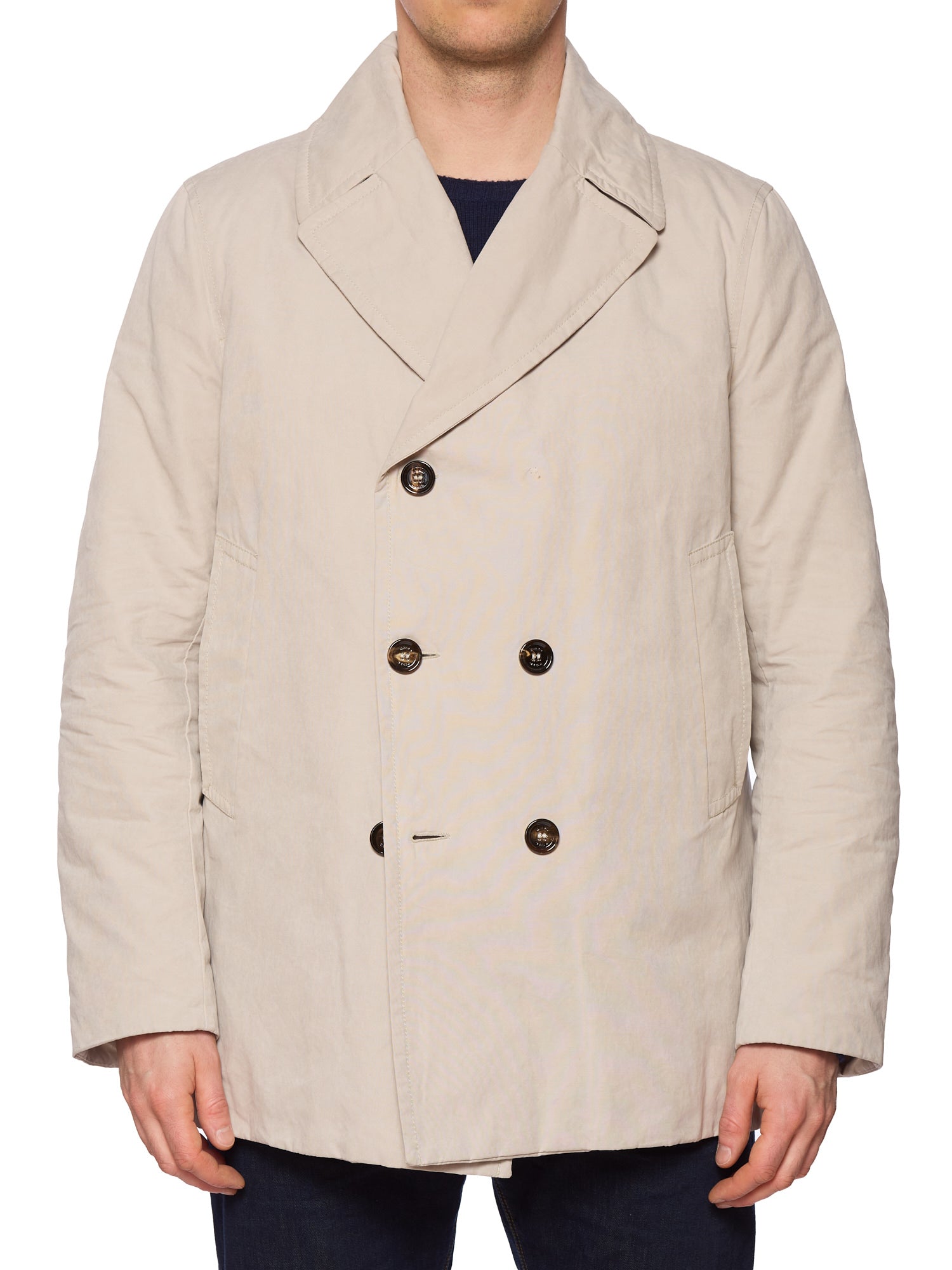 KITON KIRED "Trivor" Beige Fully Lined DB Pea Jeep Coat EU 50 US M 2025